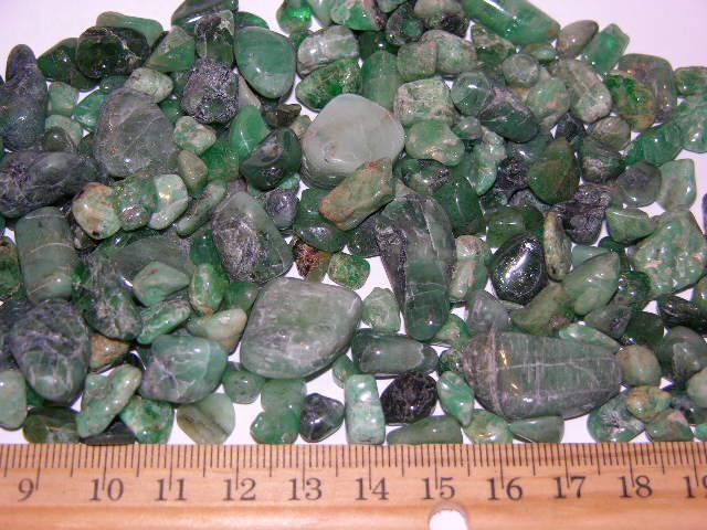 Emerald crystal Brazil tumble polished 1 ounce lots 1/8-1 inch 20-35 pieces