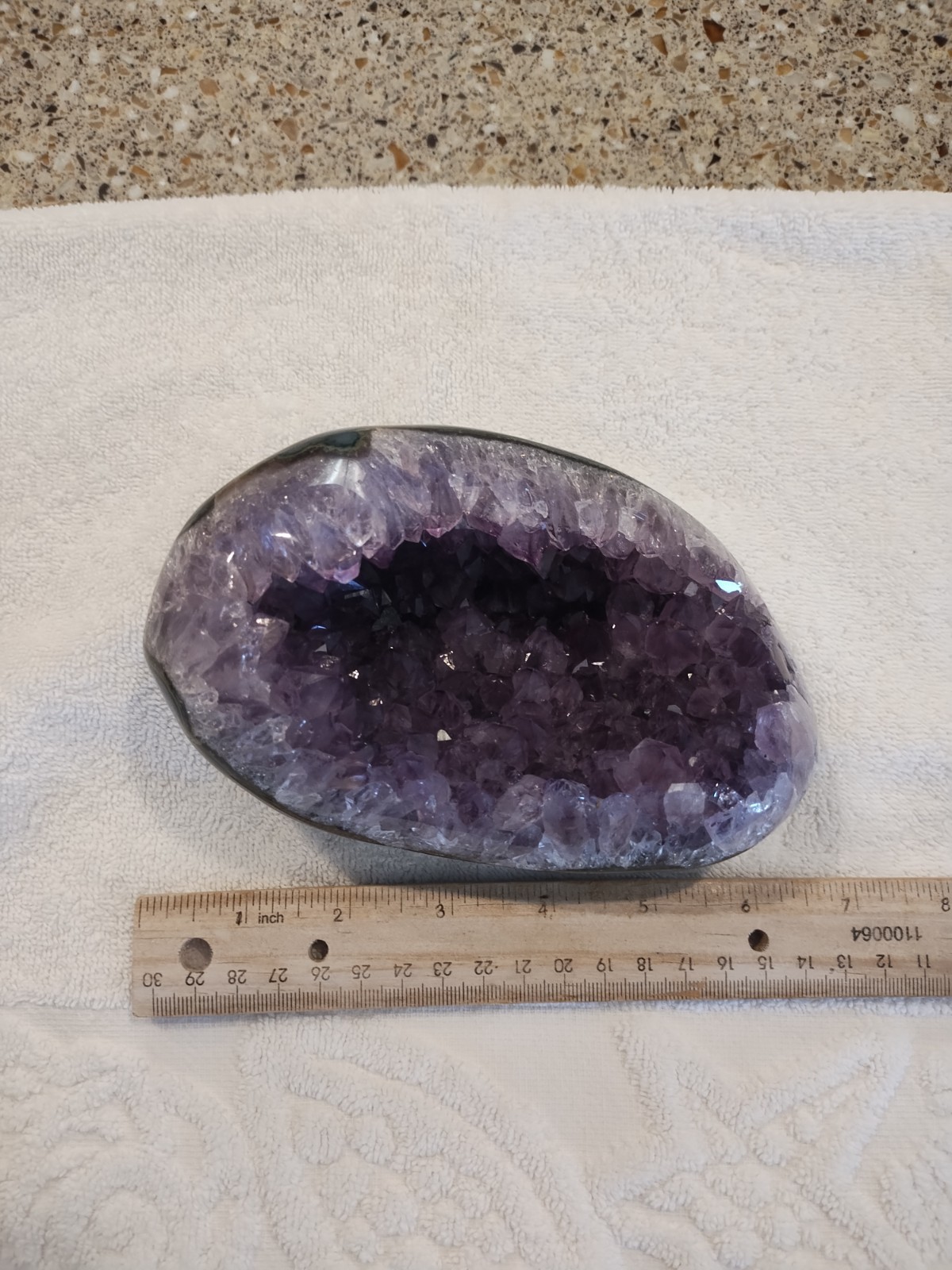 Amethyst Display Piece Uruguay 2.8 Pounds, 1293 Grams, Polished, 6in X 4in X 3in