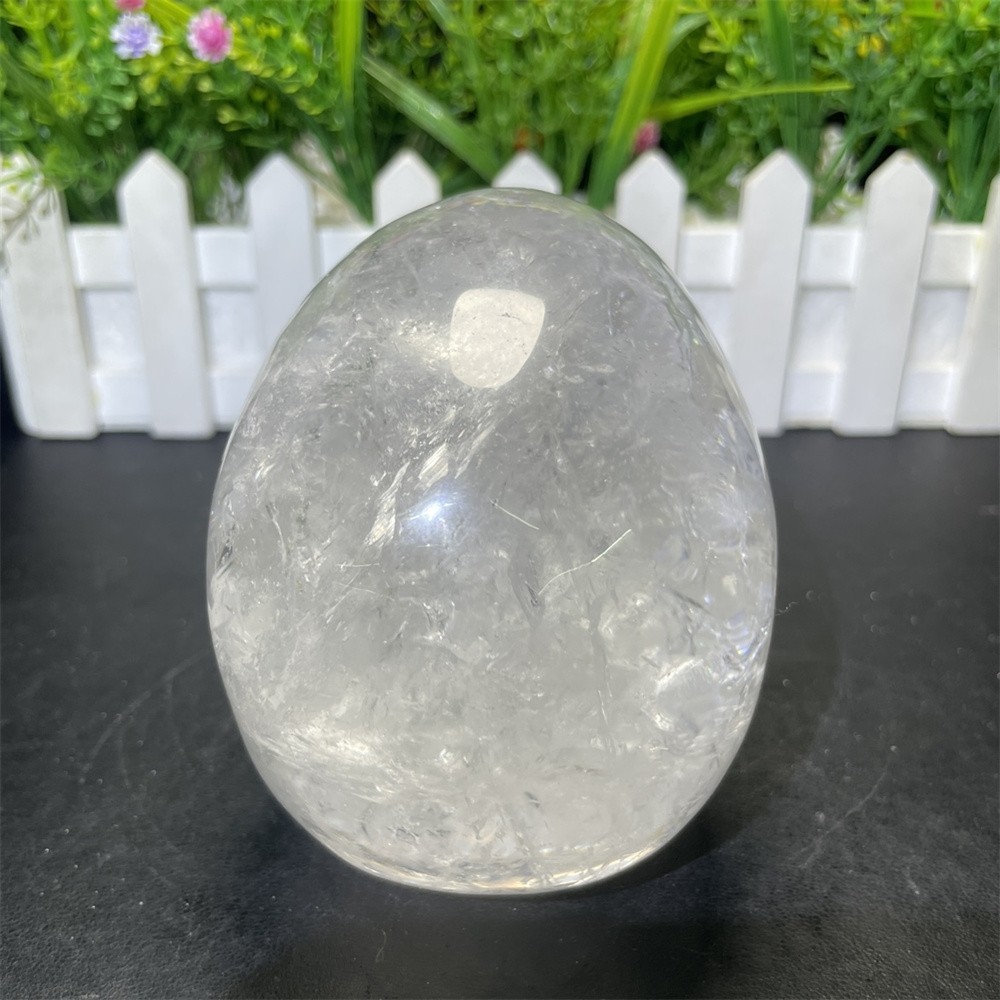 2.5LB 4.5″ A++ Natural Clear Quartz Skull Carving Crystal Healing Carved Decor
