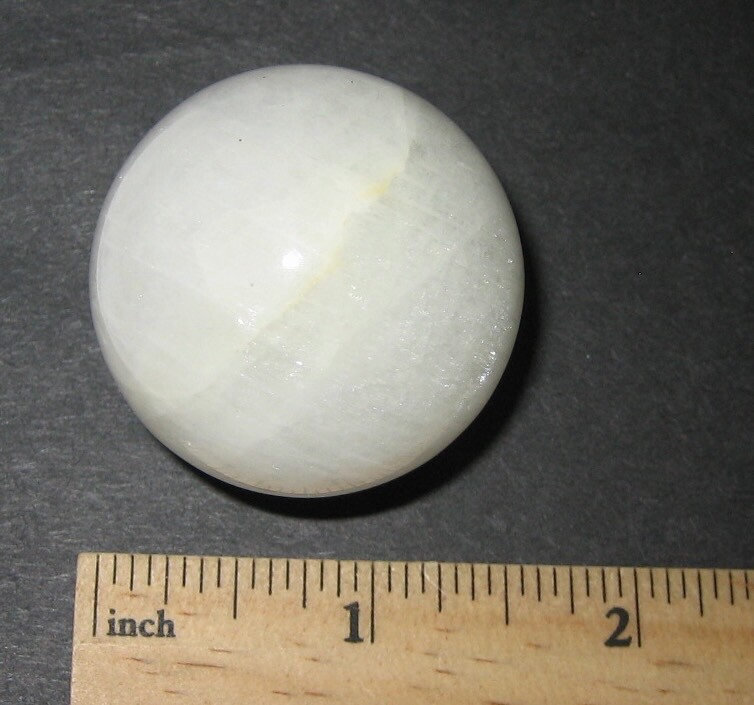 40mm RARE! POLISHED NATURAL CRYOLITE STONE MINERAL SPHERE GREENLAND ~ 86grams *A