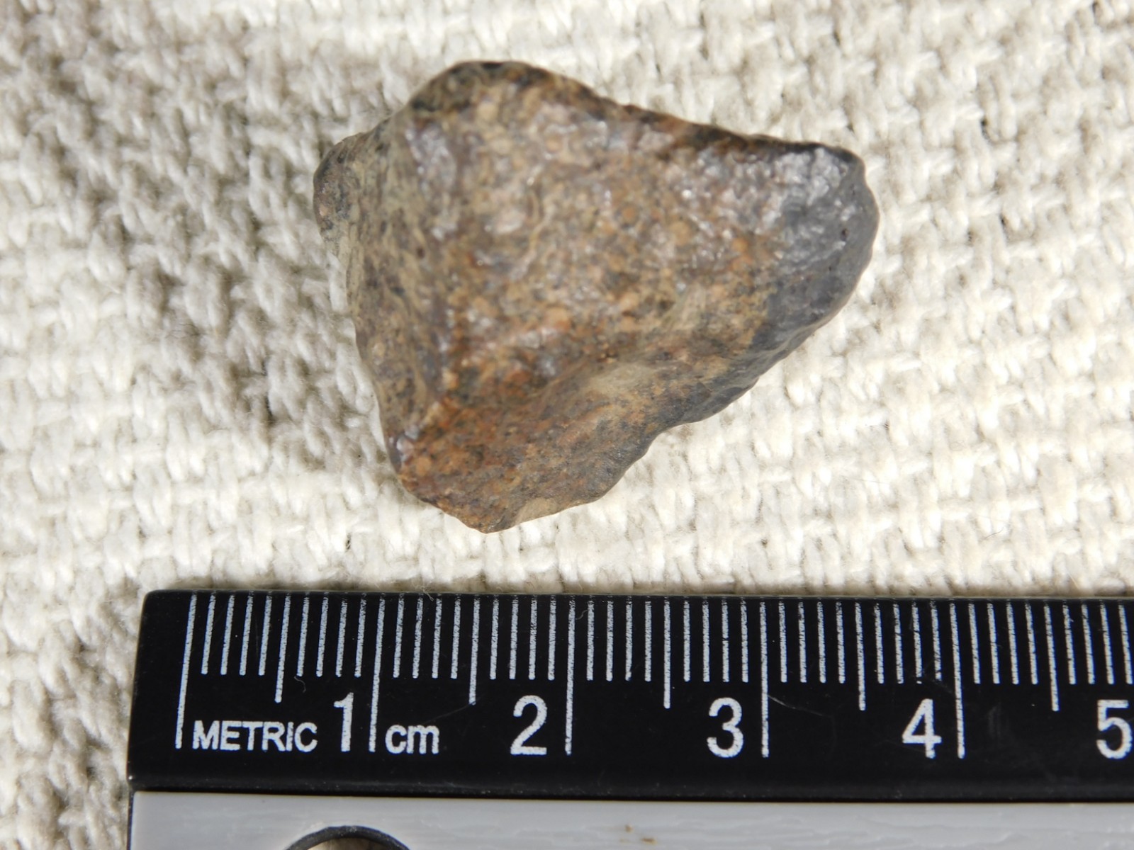 Small Stony METEORITE With Dark Fusion Crust 100% Natural Fell in Libya 16.7gr
