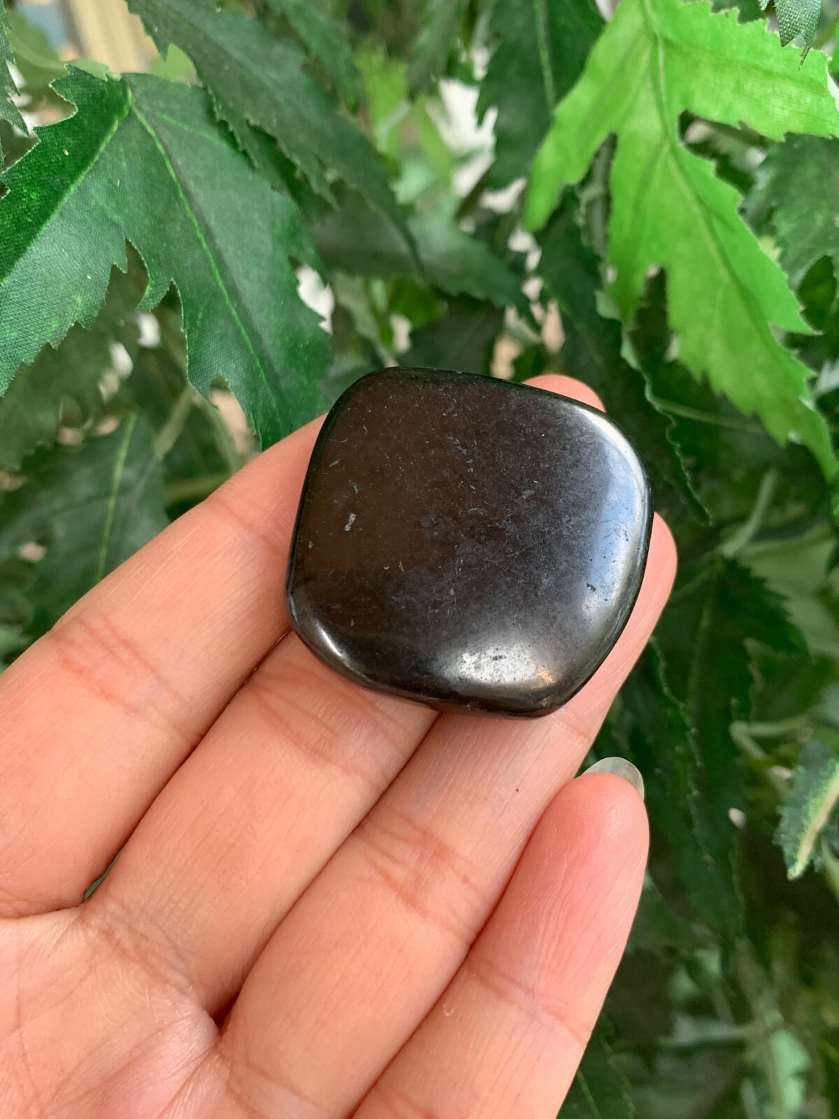Shungite Smooth Stones, 1.25″-1.75″ Polished Shungite Palm Stones, Wholesale Lot