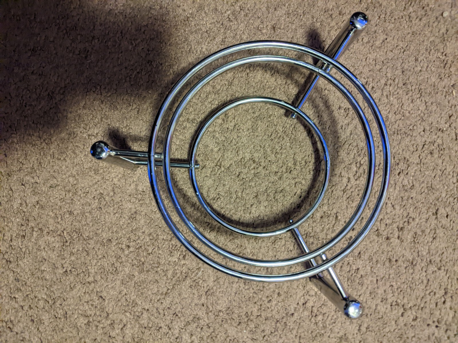 Crystal Ball Display Stand Chrome Collectable Great Condition Buy Now!
