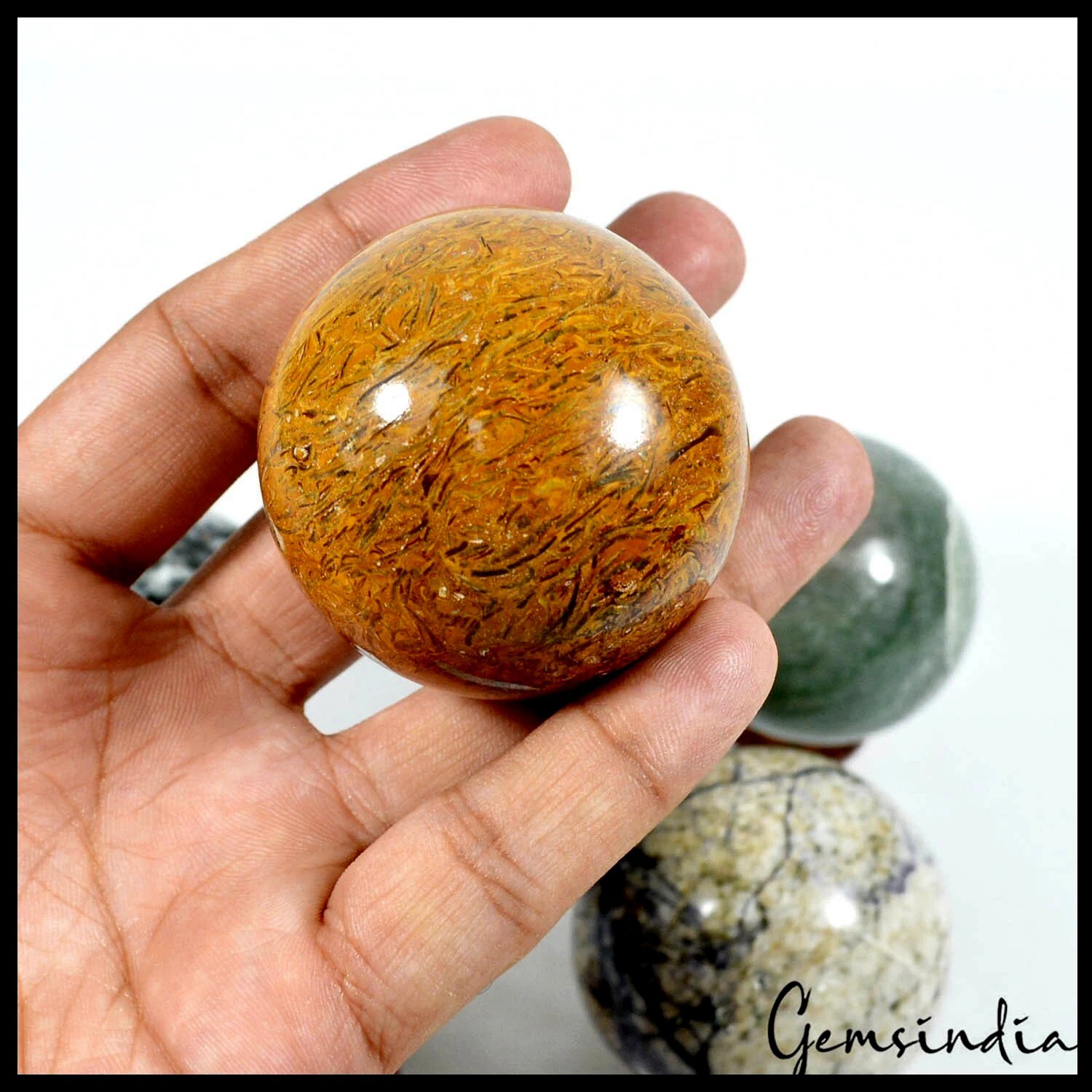 5035 Ct Natural Untreated Multi Gems Healing Crystal Mineral Sphere With Stand