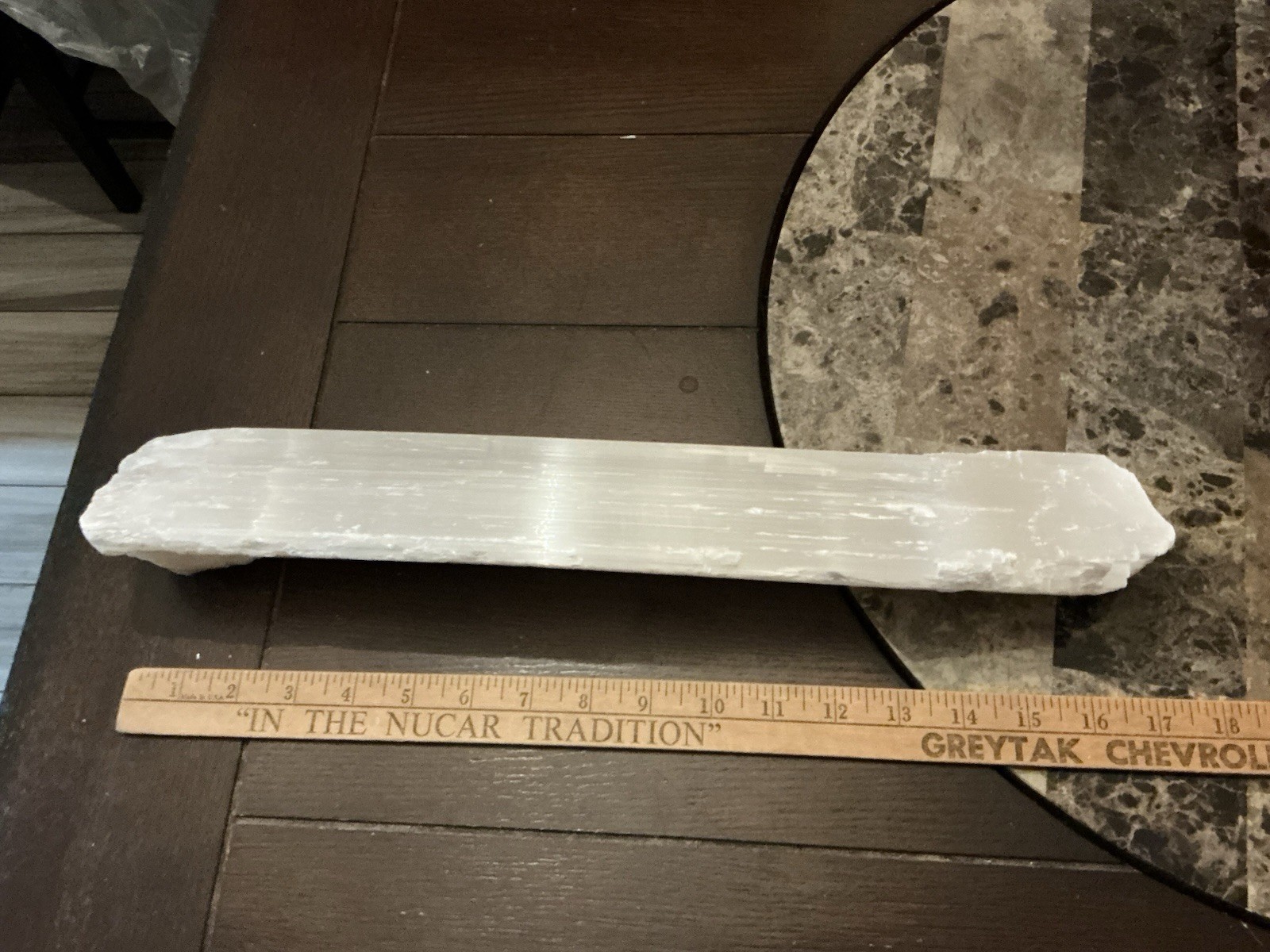 5 Lbs 6 Oz. Natural white selenite gypsum crystal raw stone specimen, 17” Long
