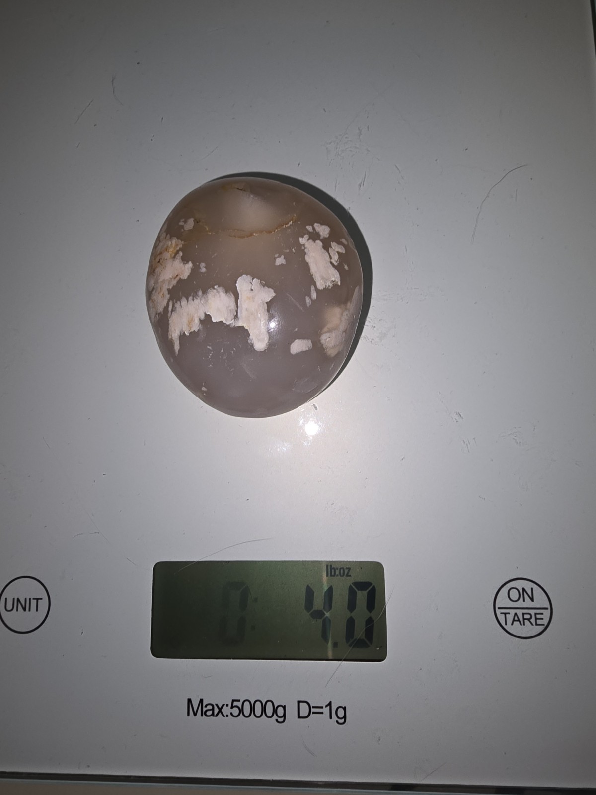Flower Agate Palm stone 4 oz 30.4mm UV Reactive
