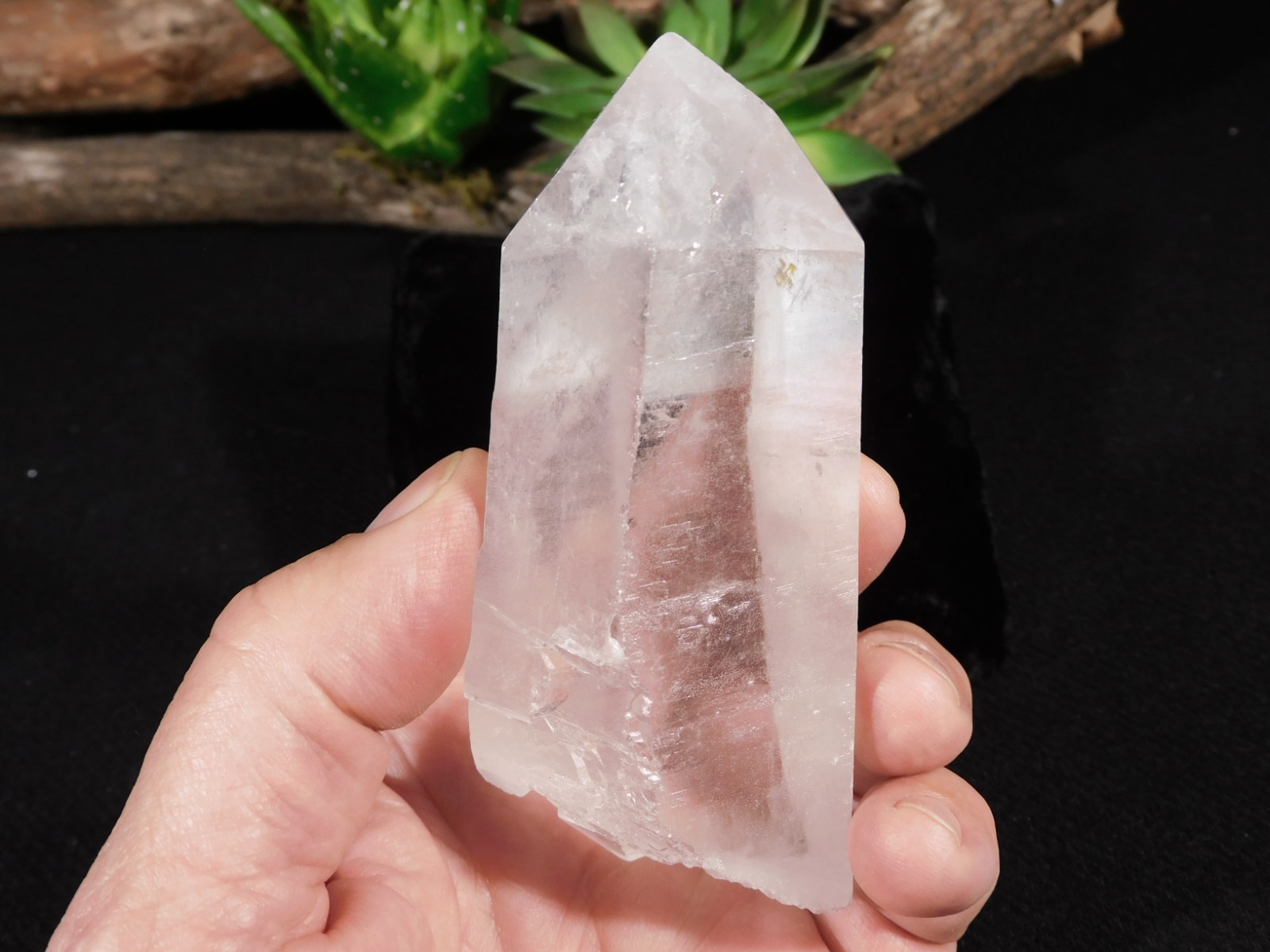 Larger! Very Nice and Natural LEMURIAN Quartz Crystal Brazil 235gr
