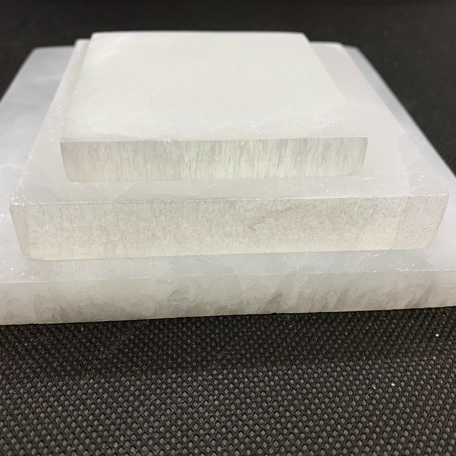 Polished Selenite Charging Station Square Flat Crystal Plate, Size 3″, 4″ & 6″