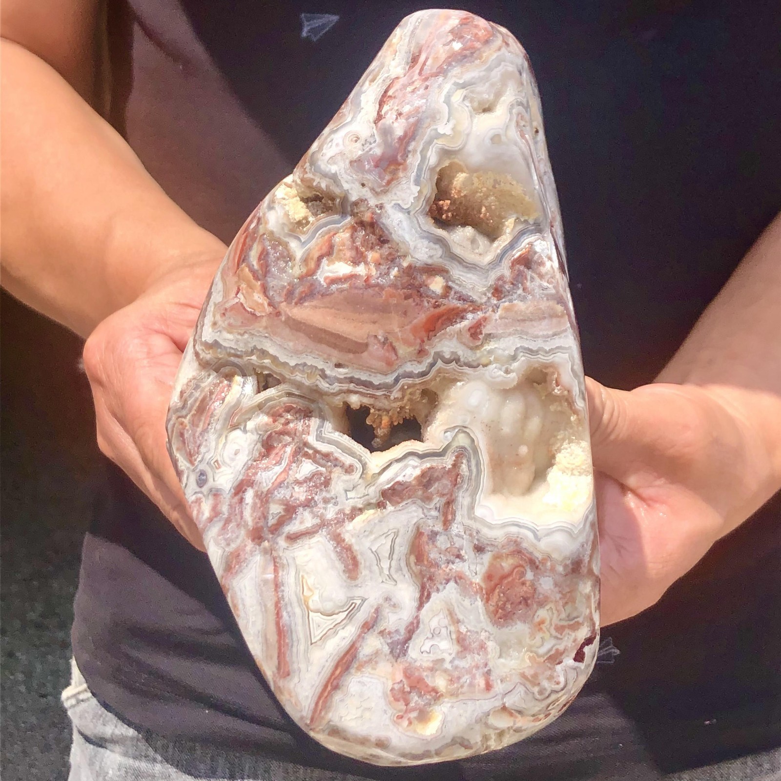 5.76lb Natural Crazy agate stone quartz crystal cluster mineral samples