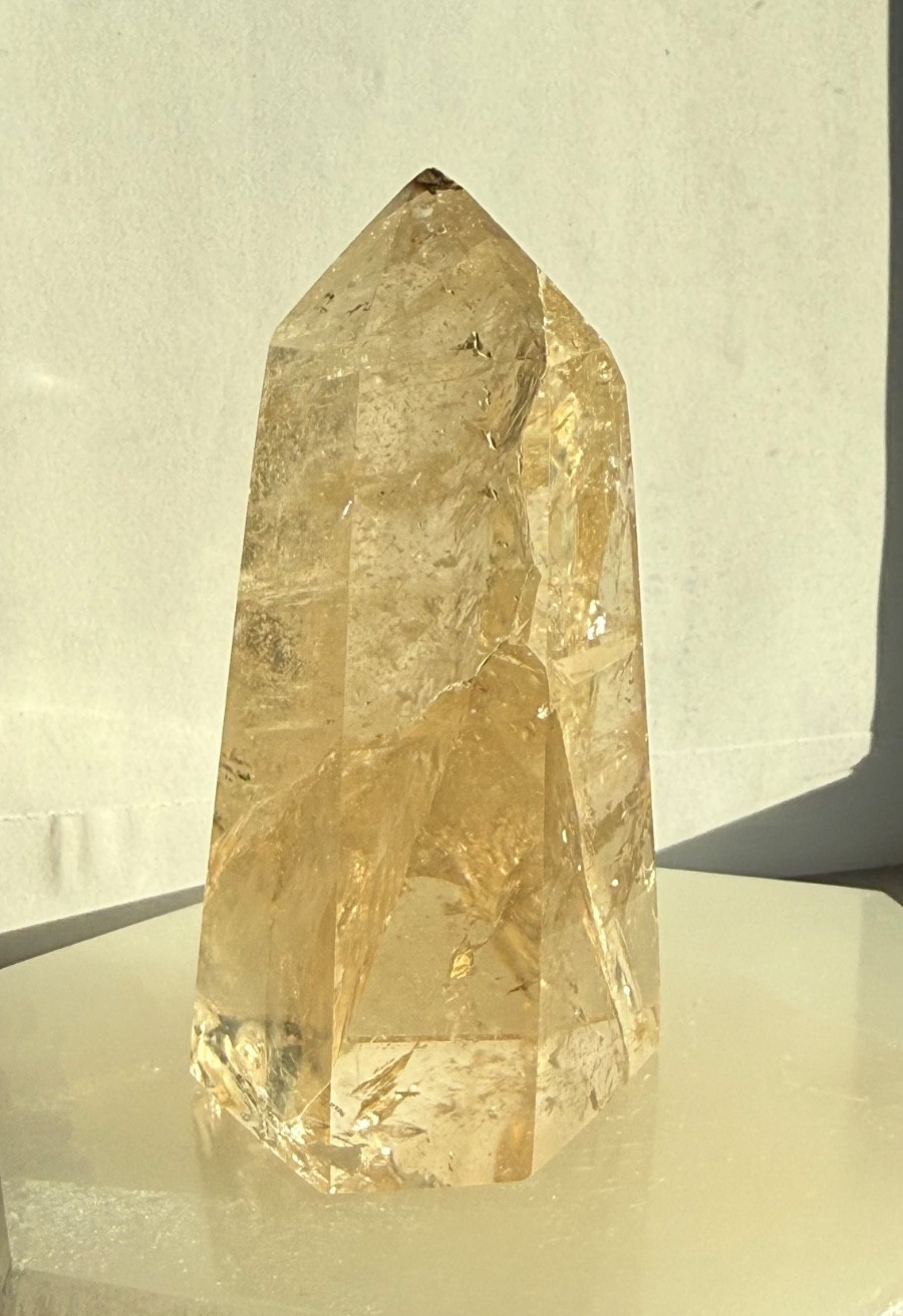 High Quality Natural Brazilian Champagne Citrine Point
