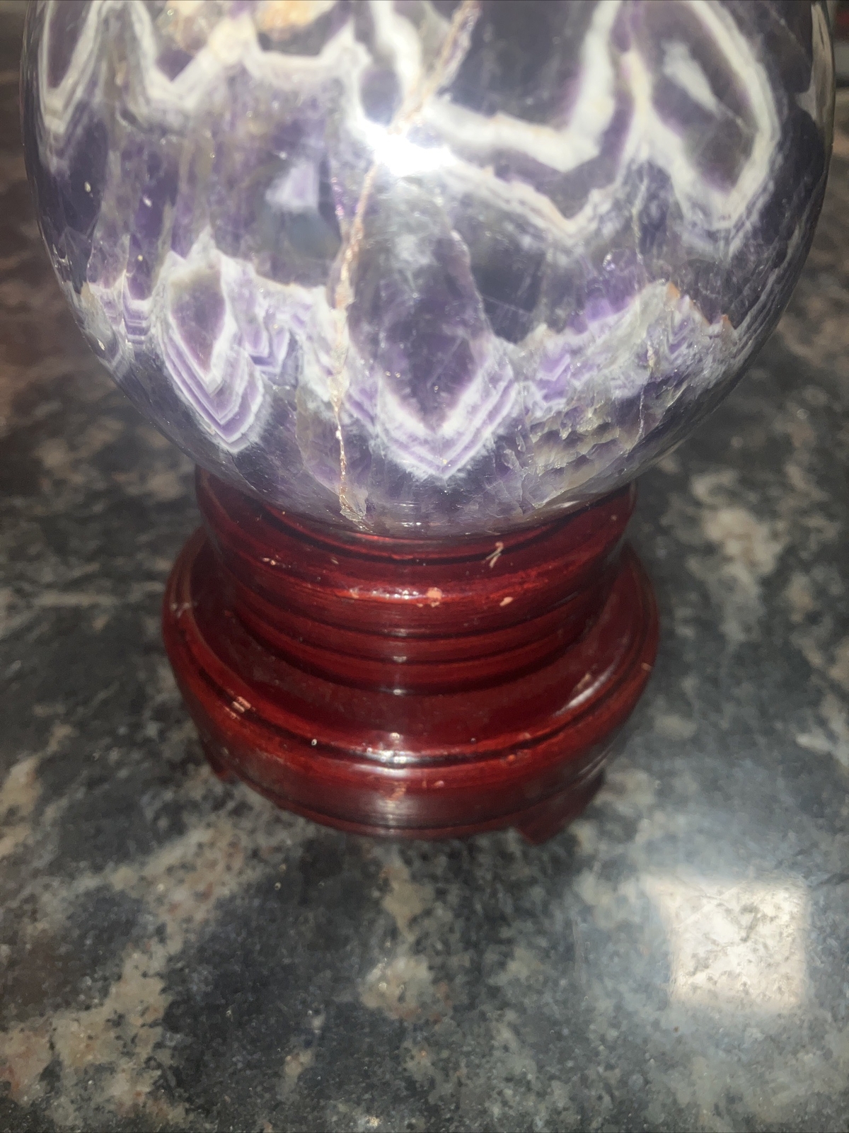 Big Amethyst Smooth With Free Velvet Wood Stand *RARE FOR PRICE*
