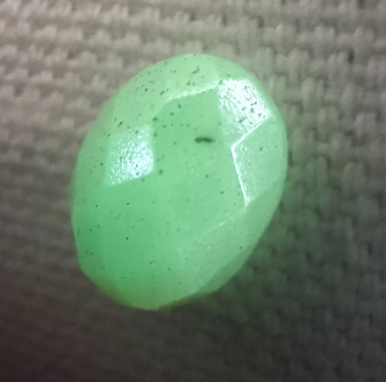 Ye Ming Zhu Cut Polished Faceted Glowing Stone (RARE)