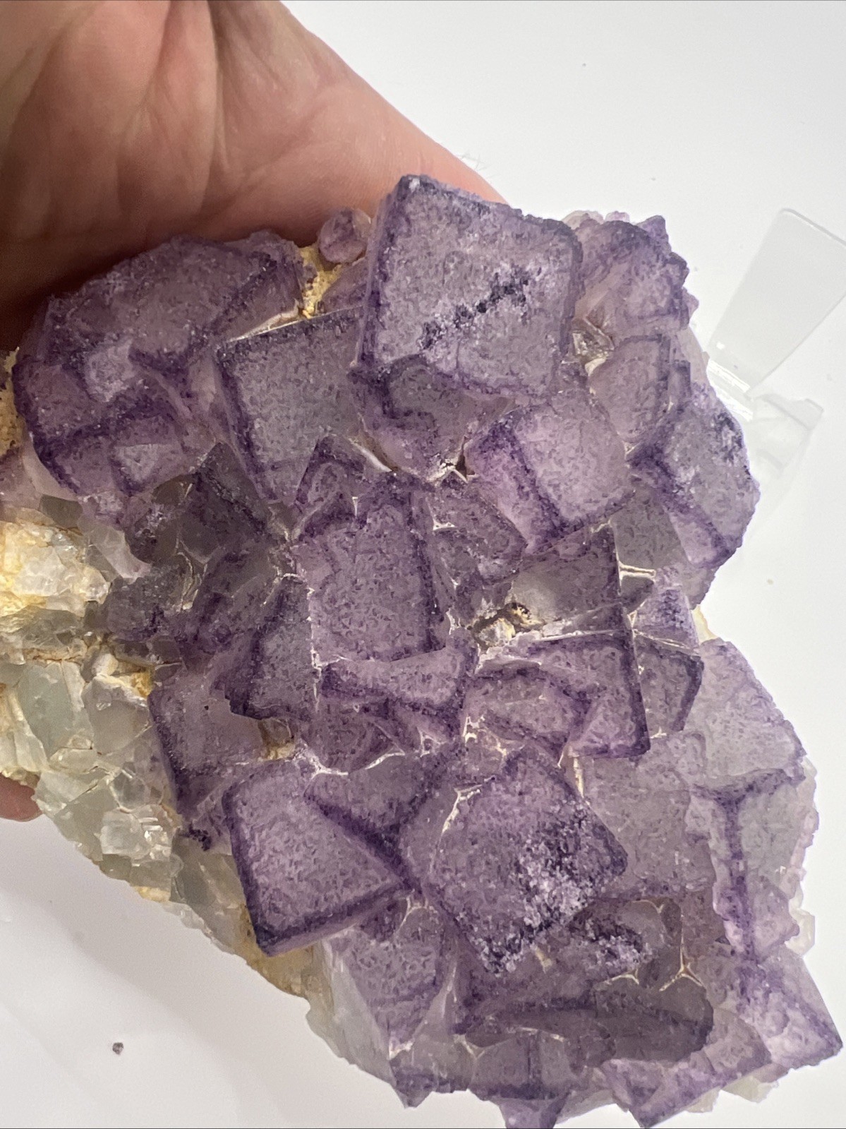 2 Pound!! Natural Guizhou QR Code Fluorite With Stand! Amazing Quality!US Seller