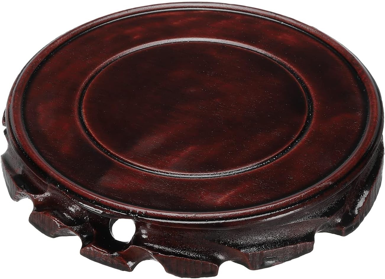 MECCANIXITY Wooden Stand Holders Displays Base 130mm Diameter Black for black