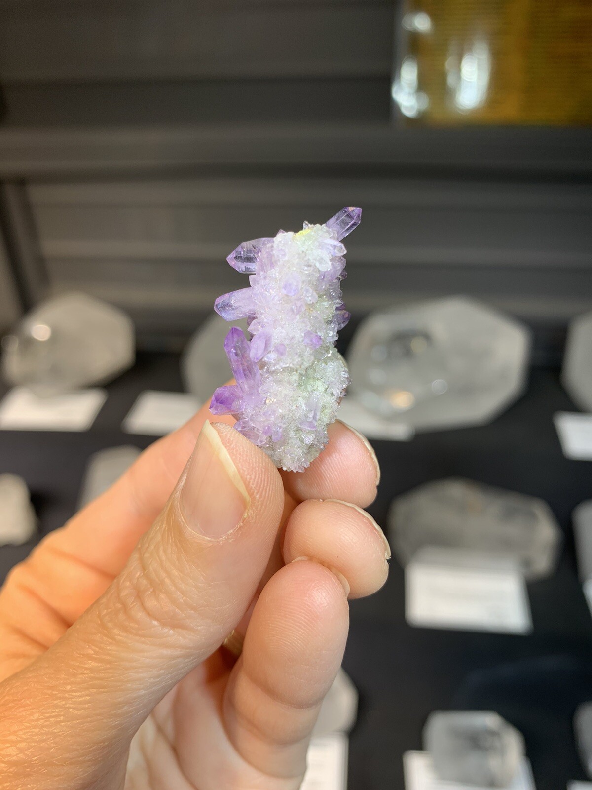 Vintage Mini Purple Lilac Amethyst Crystal Cluster, Veracruz Mexico