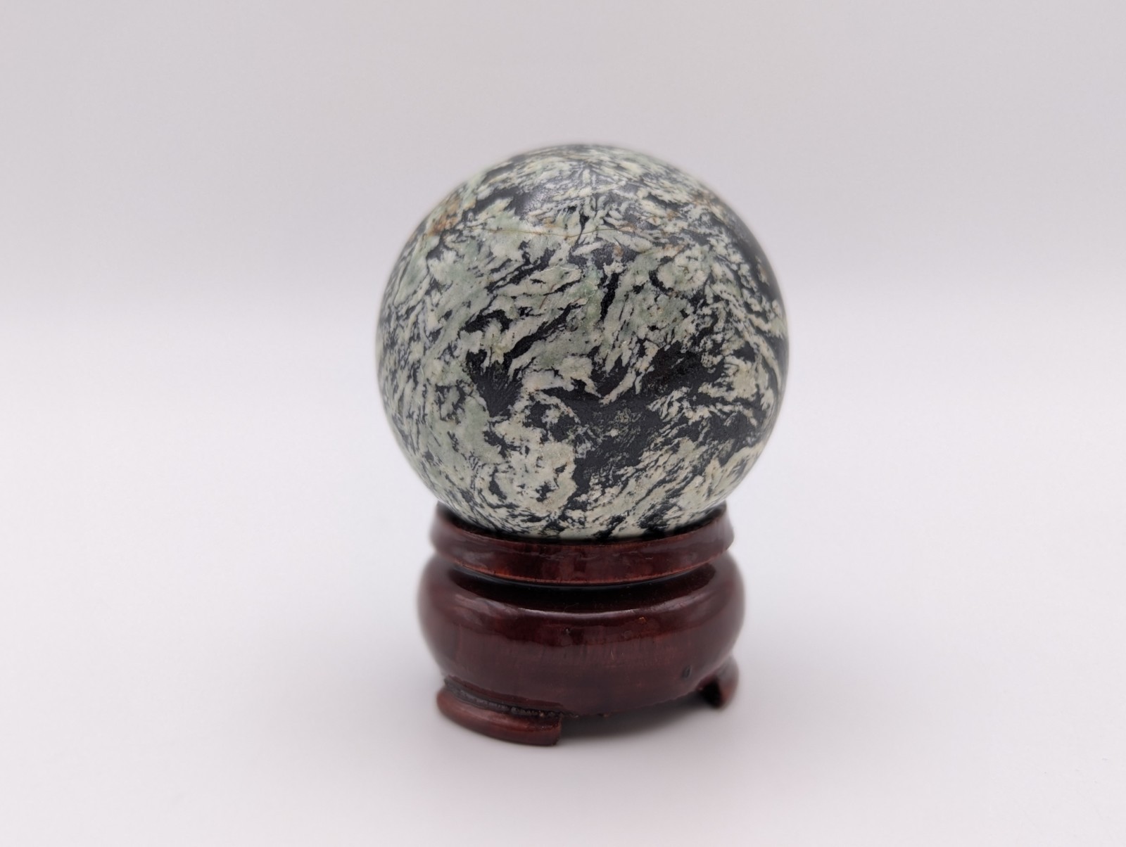 47 mm (1.82) Nice Firework Jasper Sphere Gem Ball & Stand (China) US Seller