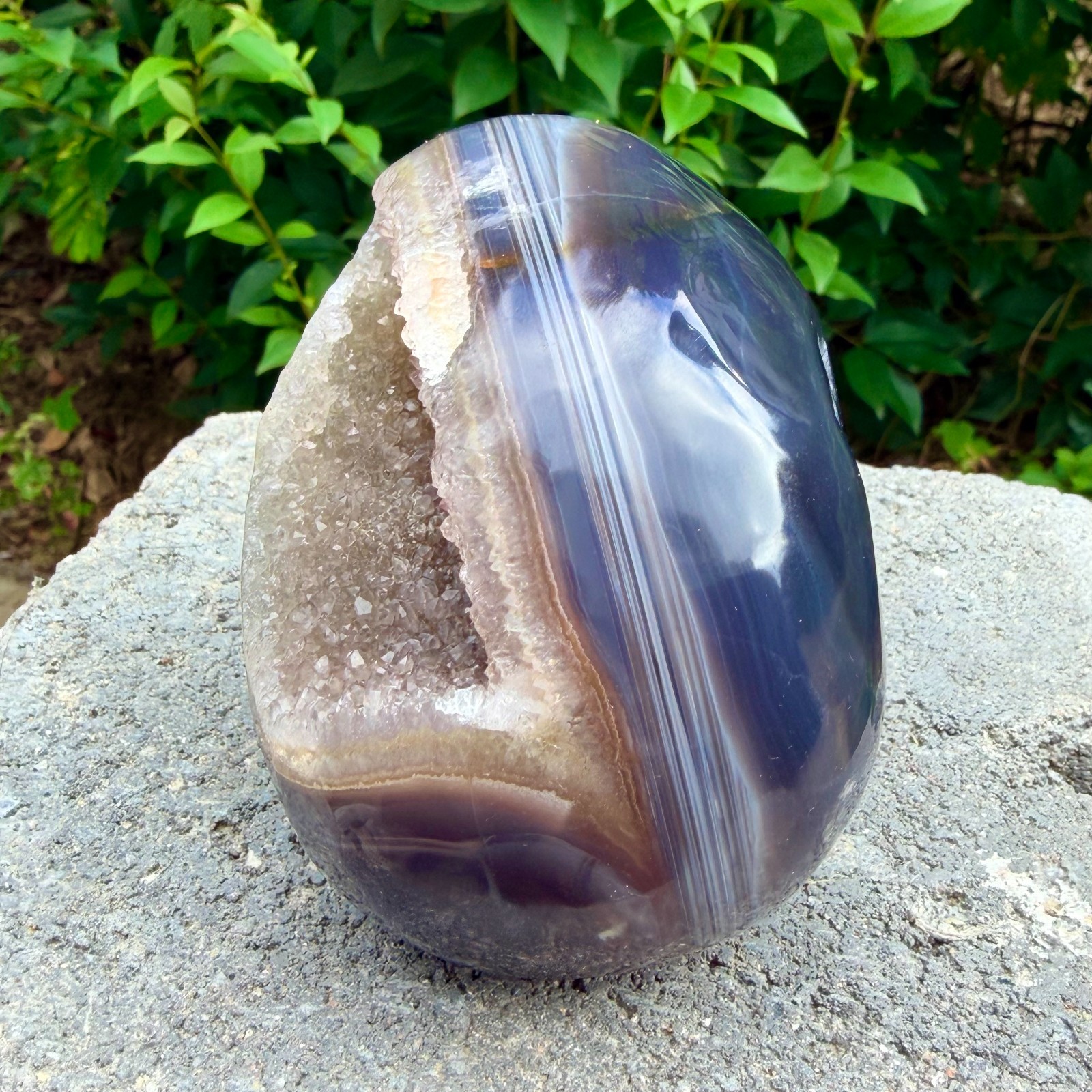 2.34lbAmethyst agate crystal cave skull, Rare hand carved skull specimen