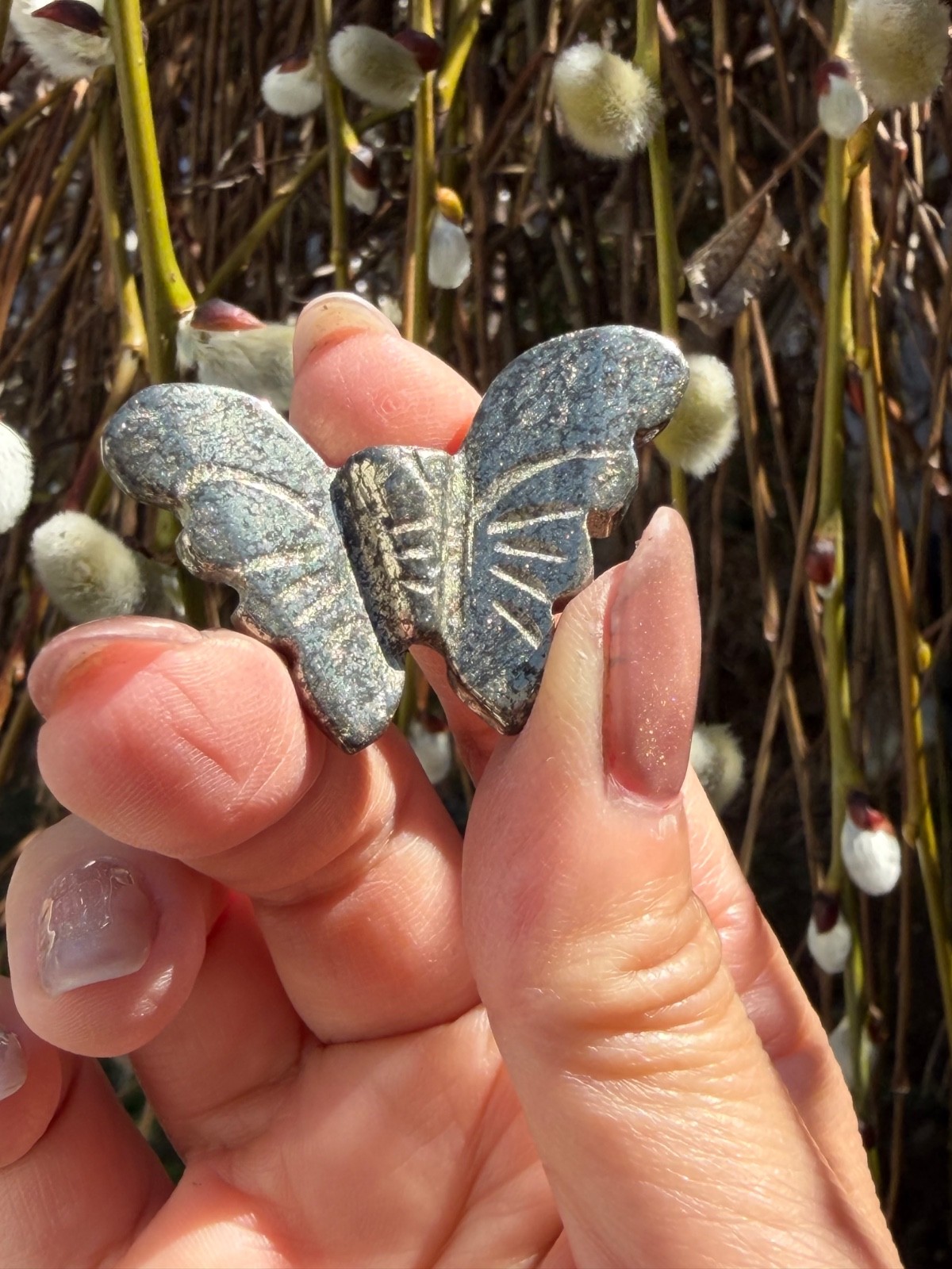 Wholesale Lot 12 Pcs Pyrite Butterfly Natural Crystal Healing Energy