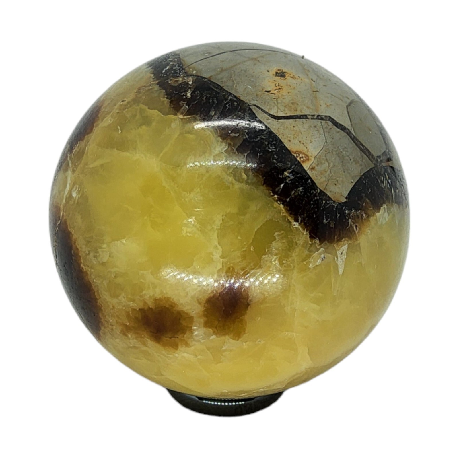 Septarian, 1 7/8 in, sphere, display specimen, #R-2724