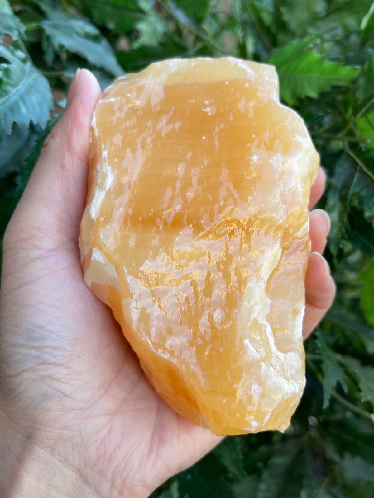 Extra Large Orange Calcite Rough Stones, 3″ – 5″ Raw Calcite Orange Natural