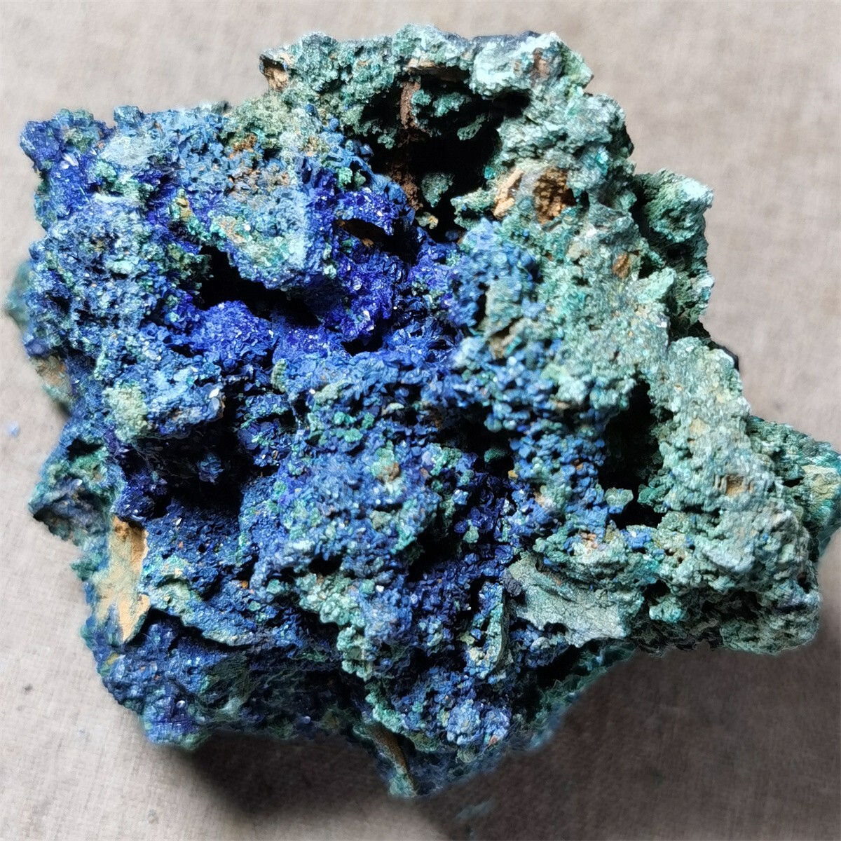 352g Natural Rare Blue Azurite With Malachite Mineral Specimen S188