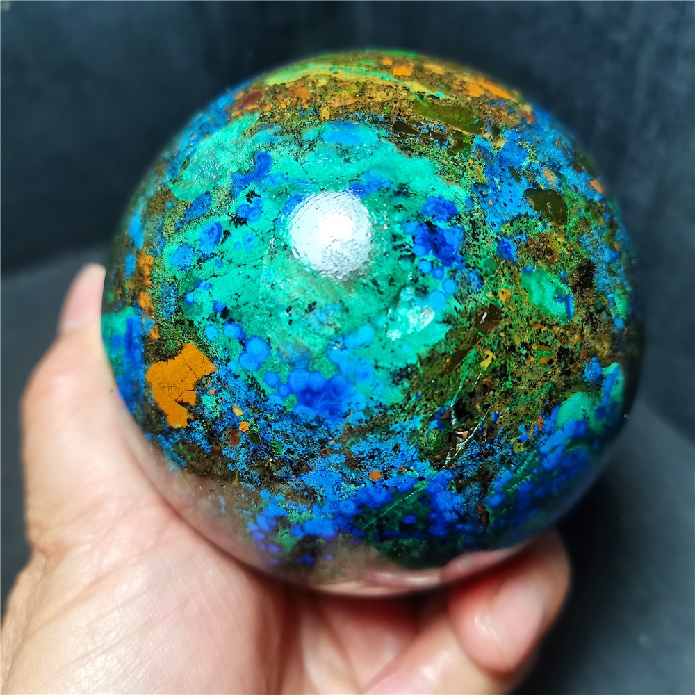 Rare 732.8G Natural Blue Copper Ore Phoenix Stone Agate Symbiotic Healing A49