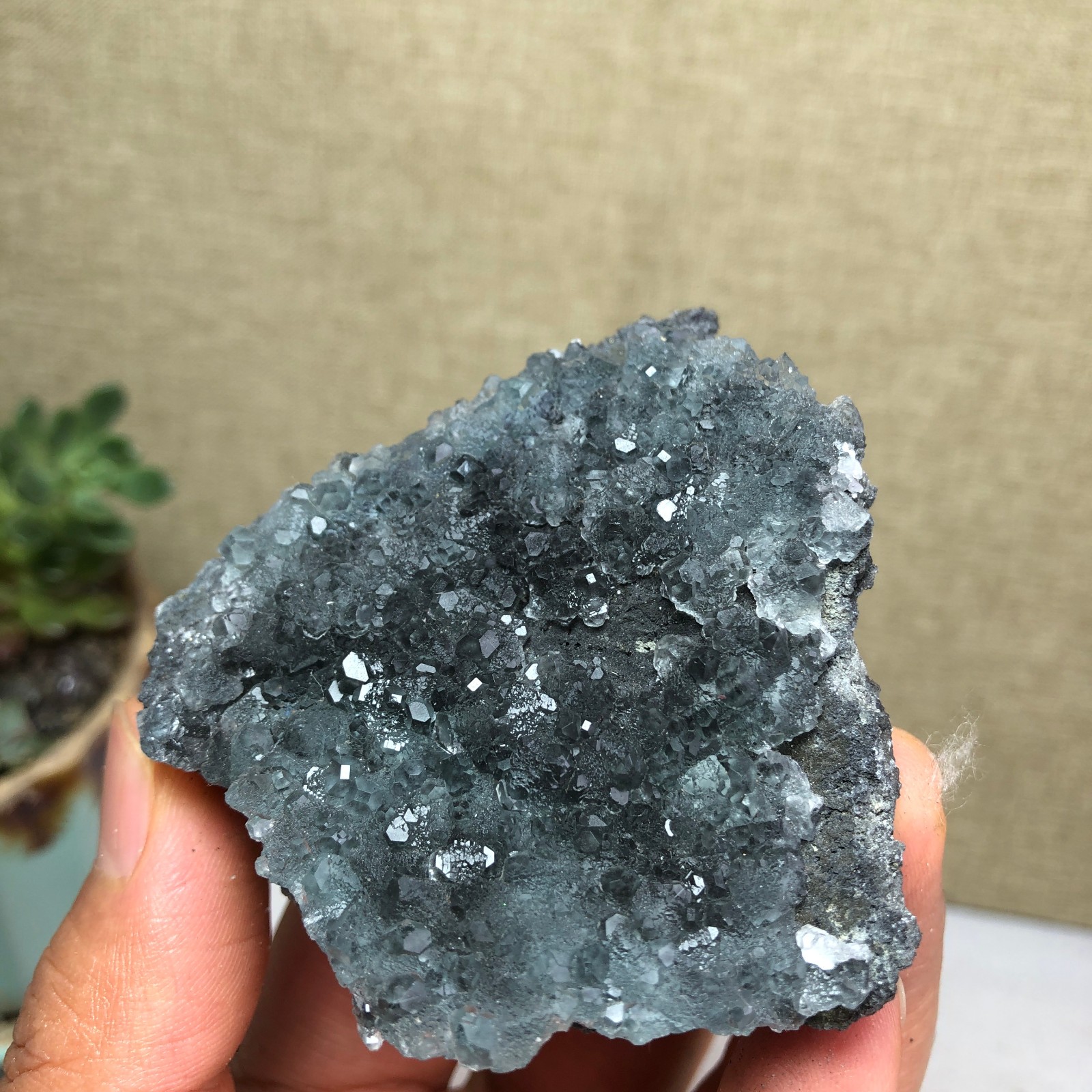 97g NATURAL Green Cubic FLUORITE Crystal Cluster Mineral Specimen A4736