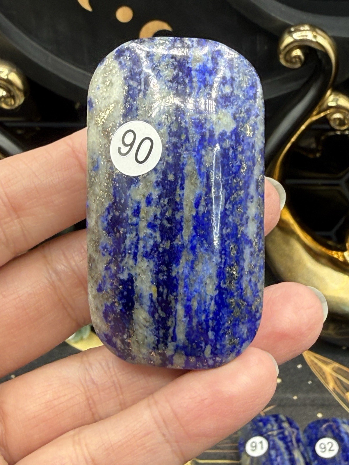 Natural Lapis Lazuli Palmstones Square shape awesome colors Free shipping!