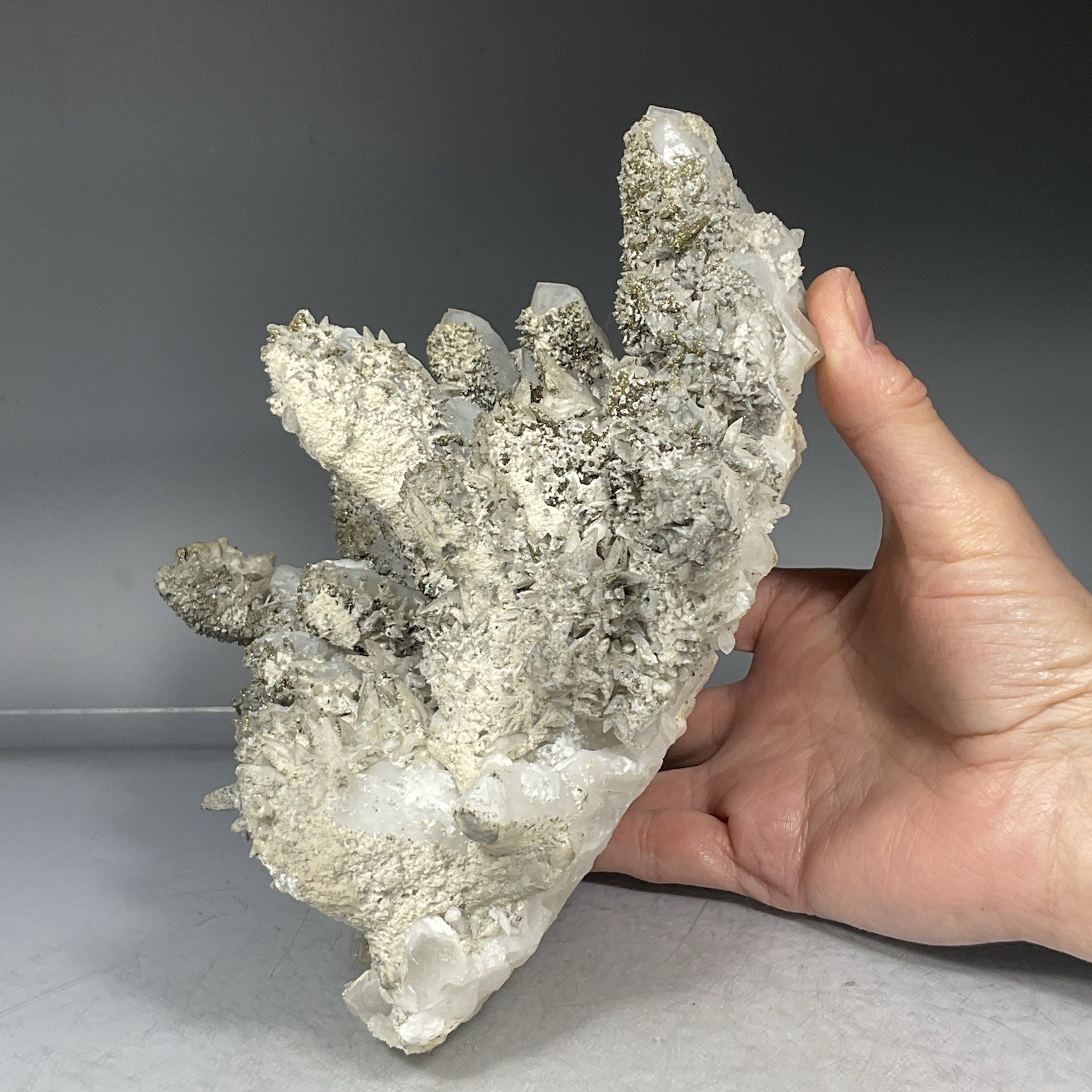 SS Rocks – Quartz, Calcite and Pyrite (Silverton, Colorado) 4.11lbs Fluorescent