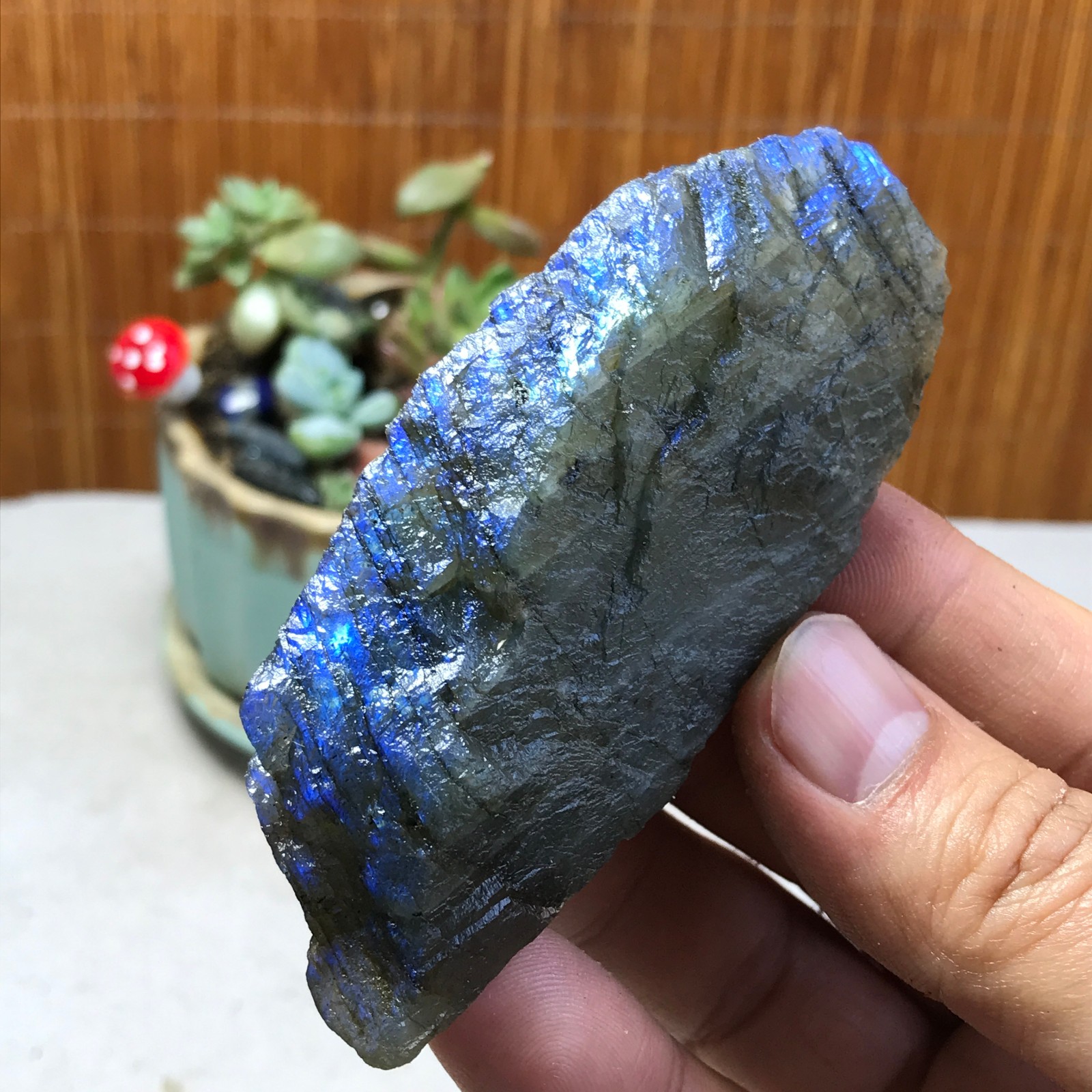 93-38-21mm Natural Labradorite Crystal gemstone Rough Mineral Specimen A5397