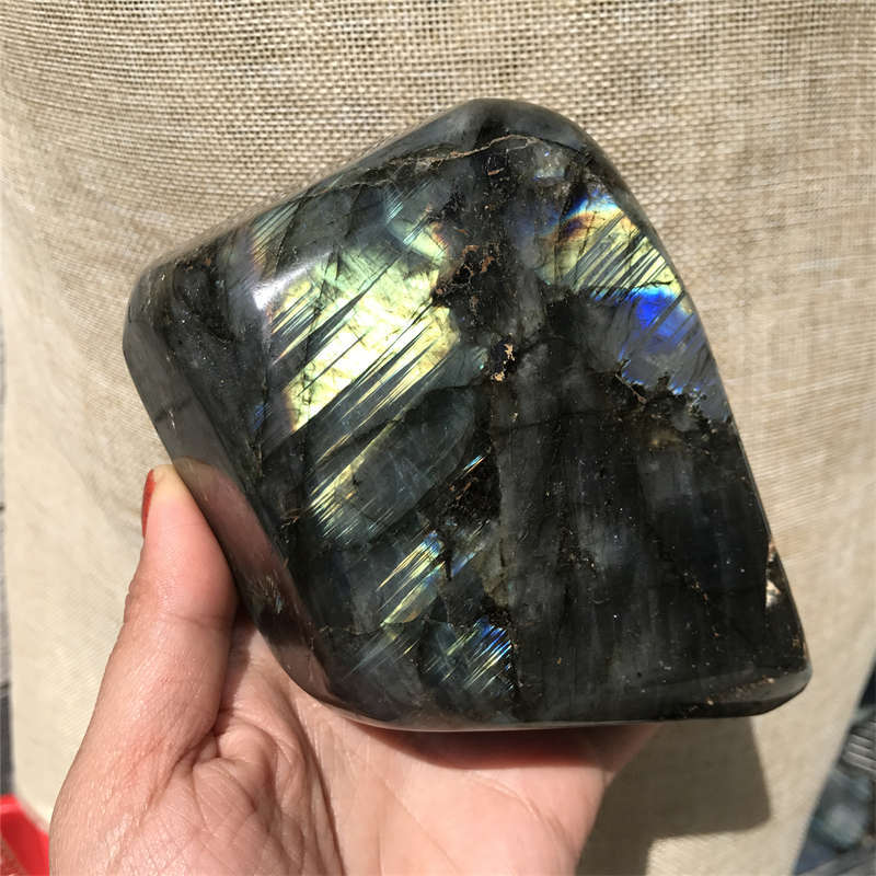 1.21kg Natural Labradorite Quartz Crystal Spectrolite Mineral Reiki healing