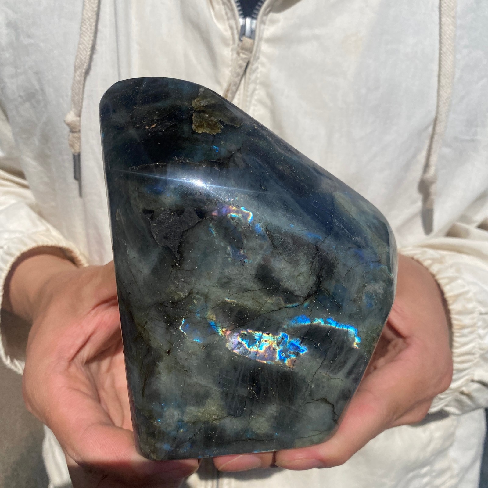 3lb Natural Gorgeous Labradorite Quartz Crystal Stone Specimen Healing