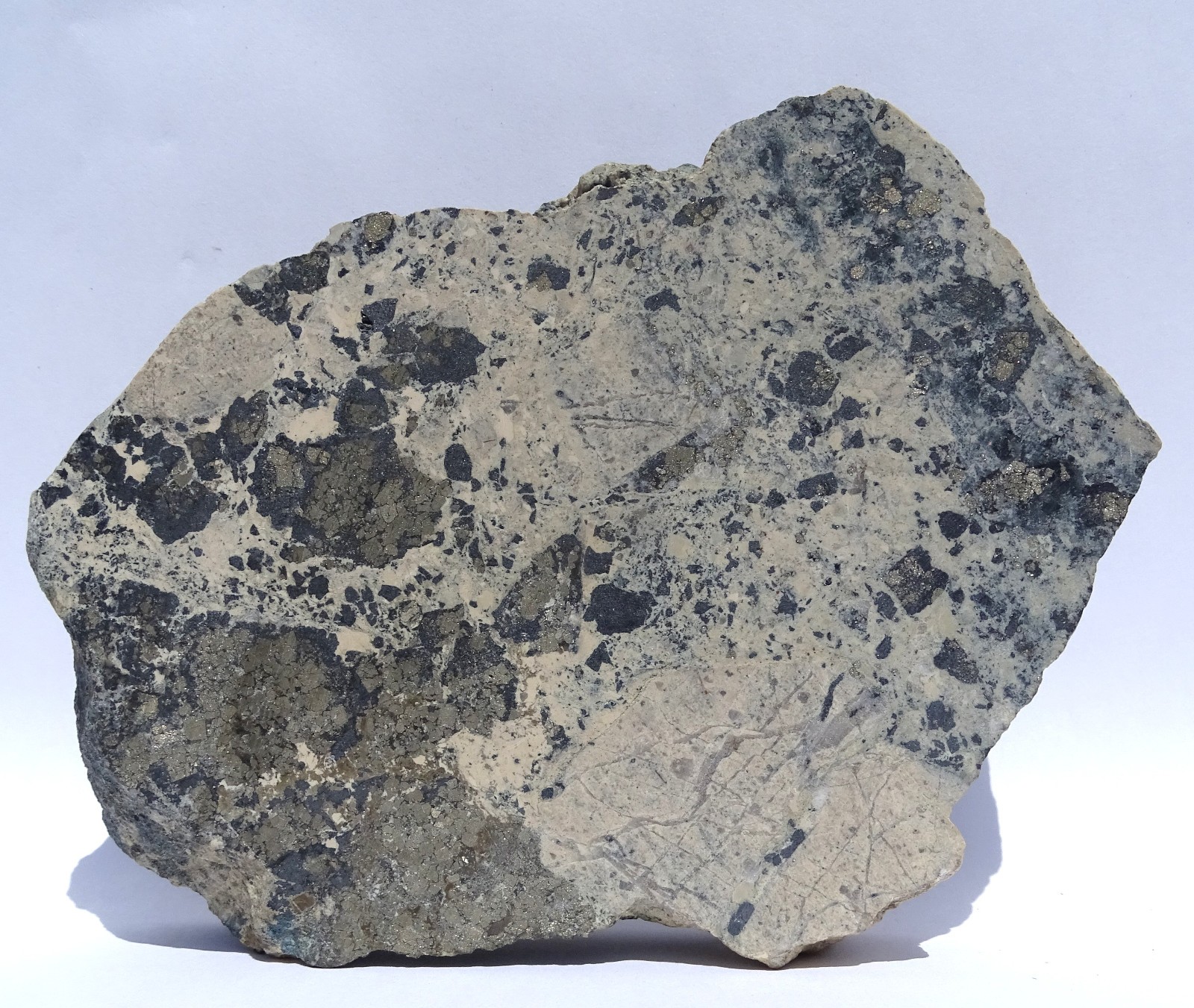 Brecciated CHALCOCITE w/ PYRITE–Tyrone mine, New Mexico–Museum Benefit Piece!