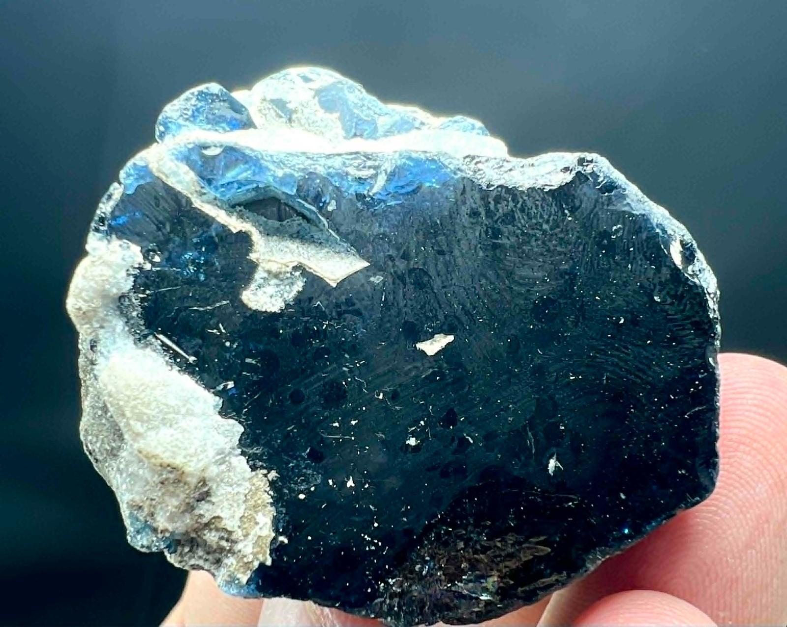 360 Carat Ultra Rare !!! Ink Blue Tourmaline Huge Crystal @Afg