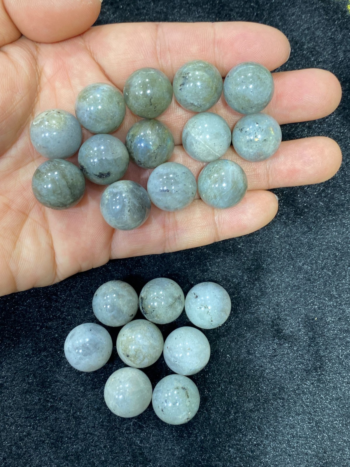 10pcs Natural Labradorite Sphere Carved Quartz Crystal ball 15mm reiki heal gift