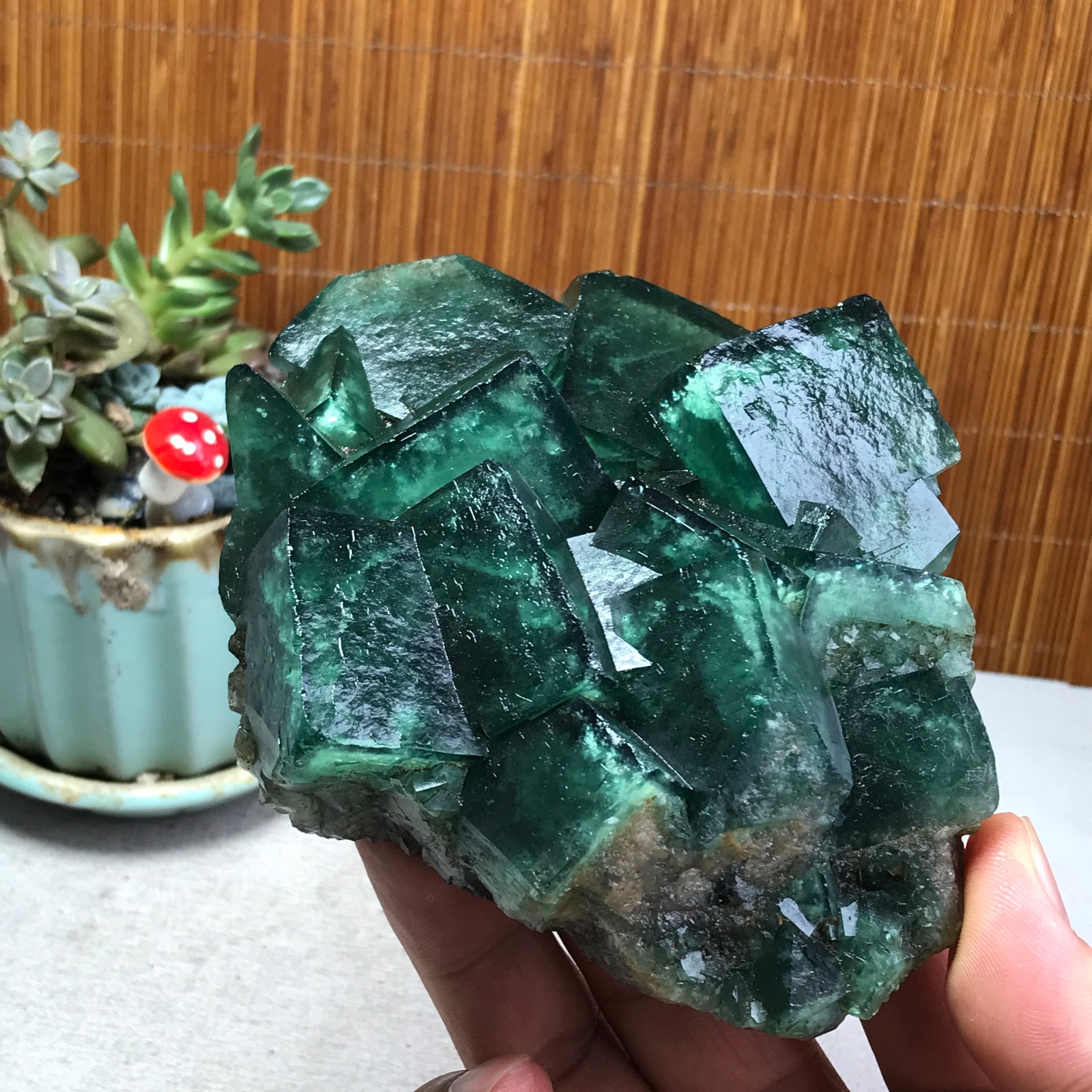 105-95-38mm Rare Natural Green Calcite fluorite Mineral Specimen 598g A6173