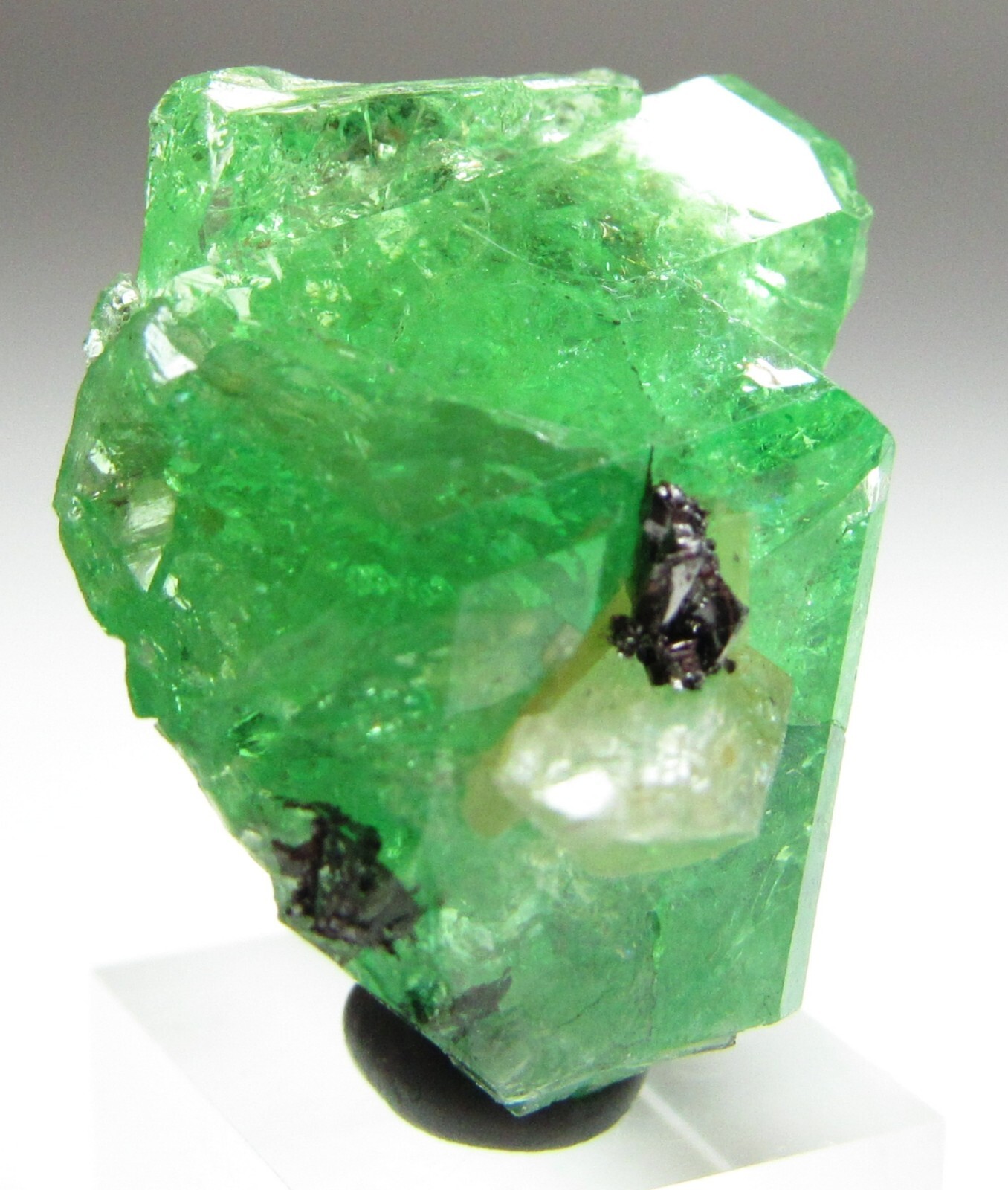 EXQUISITE ELEGANT GLASSY GEM TSAVORITE GROSSULAR GARNET W/ DIOPSIDE!!! TANZANIA