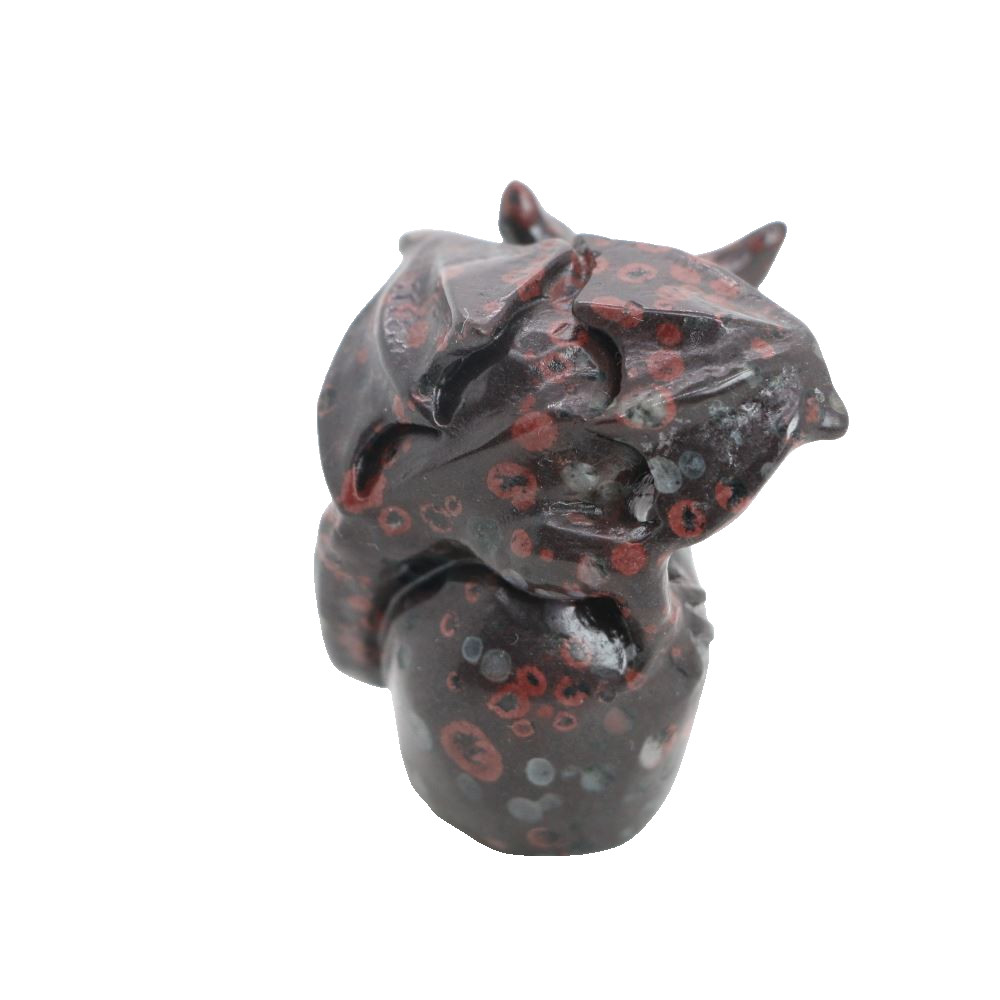 1.8″ PLUM FLOWER STONE Carved Dragon Crystal Skull Realistic Crystal Healing