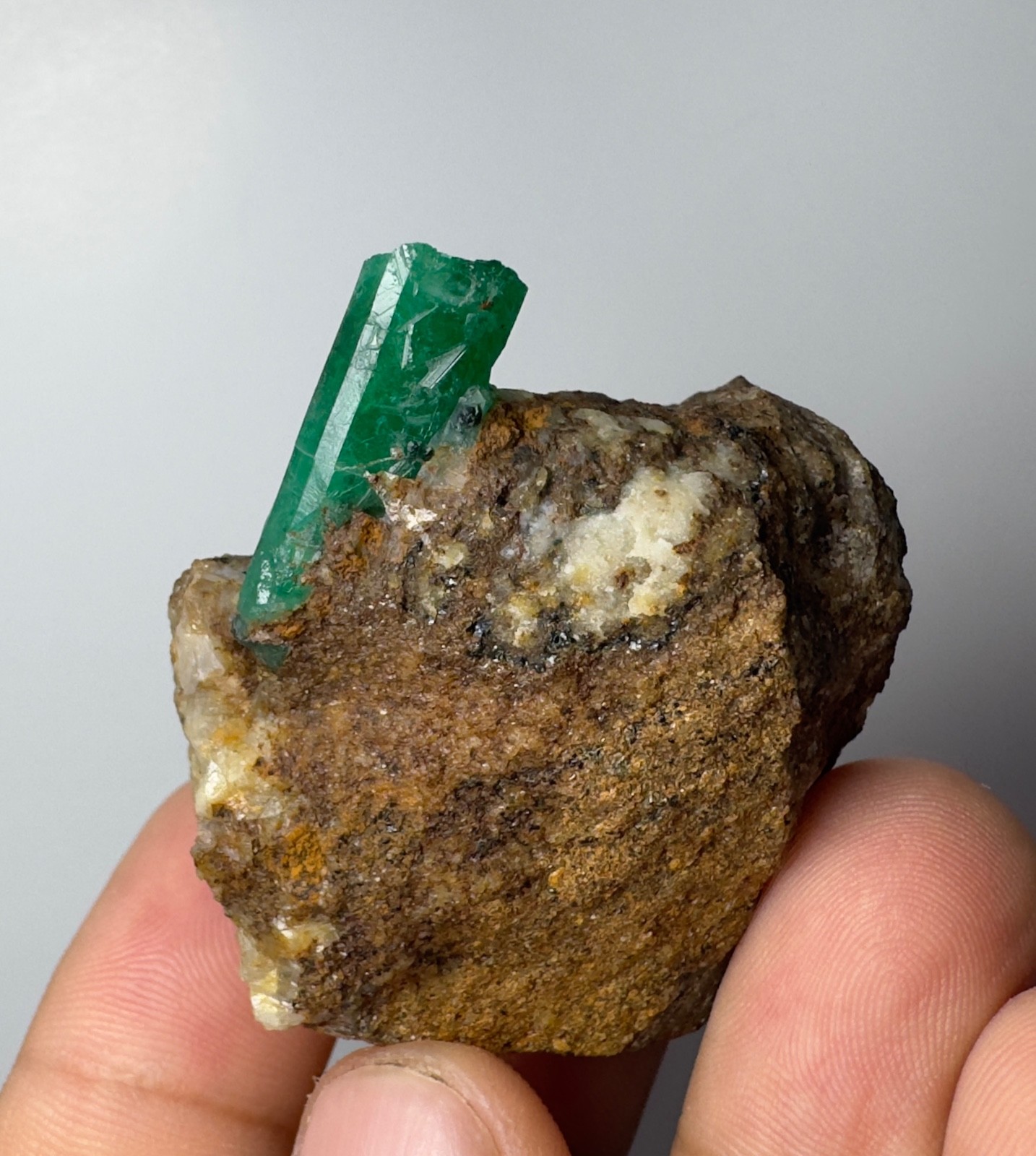 341 CT Natural Emerald Crystals On Matrix From Panjshir Afghanistan