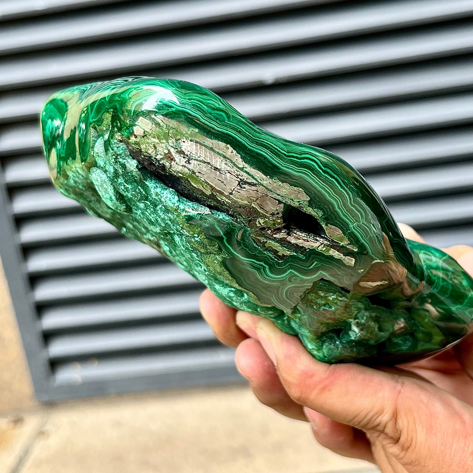 Malachite Polished Stone Natural Green Crystal Gemstone Reiki Chakra 4 lb