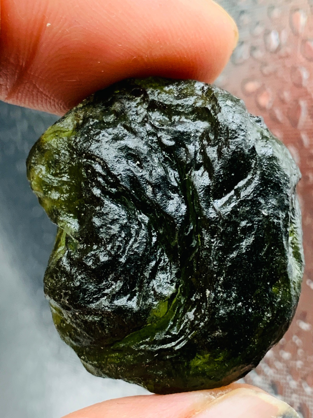 TOP Moldavite Raw Moldavite Crystal from Czech Republic PICcertificate 68CT