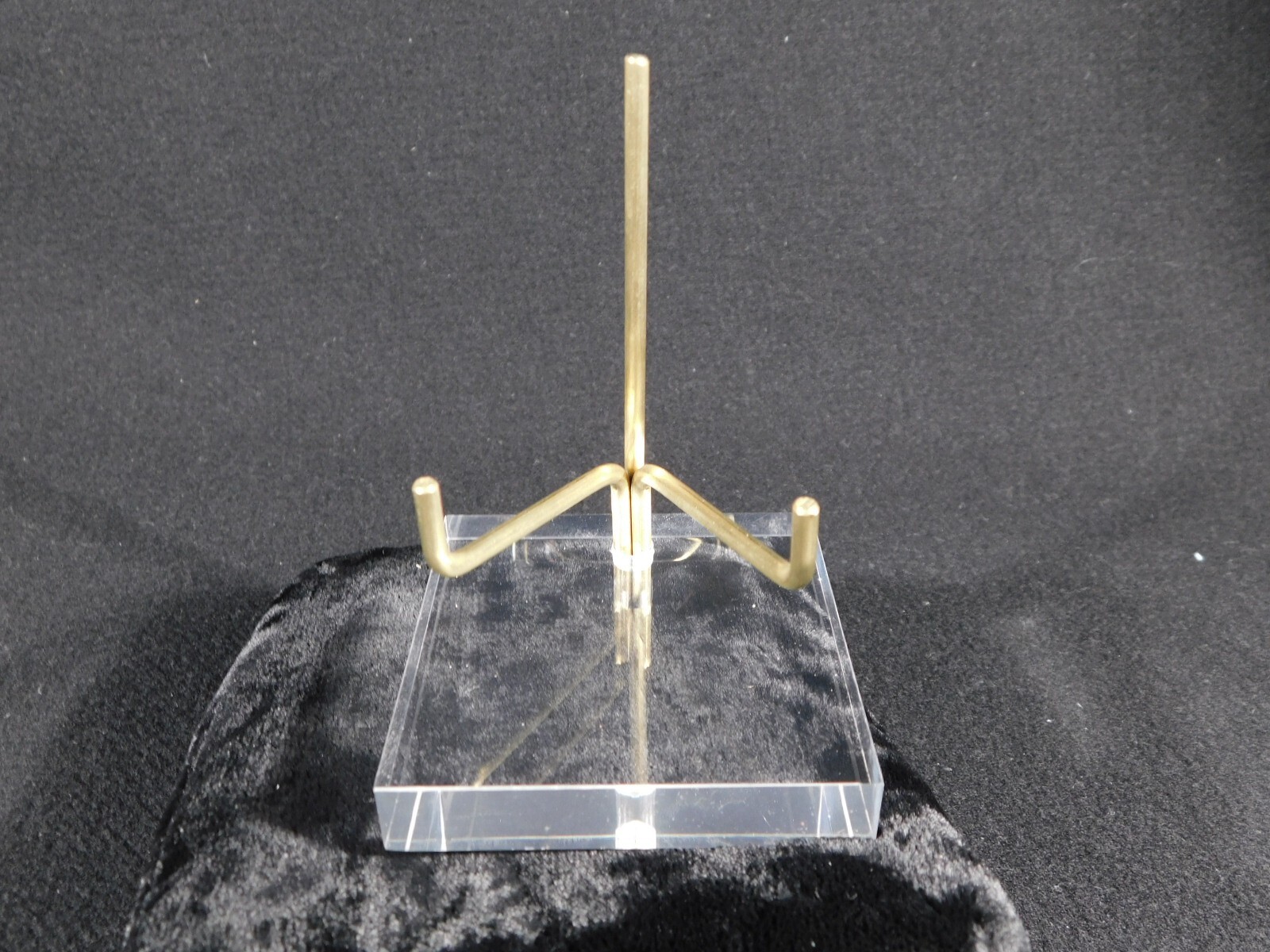 Easel Display Stand Brass Medium Size Adjustable Clear Acrylic Base