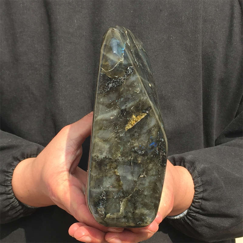 2.11kg Natural Labradorite Quartz Crystal Spectrolite Mineral Reiki healing