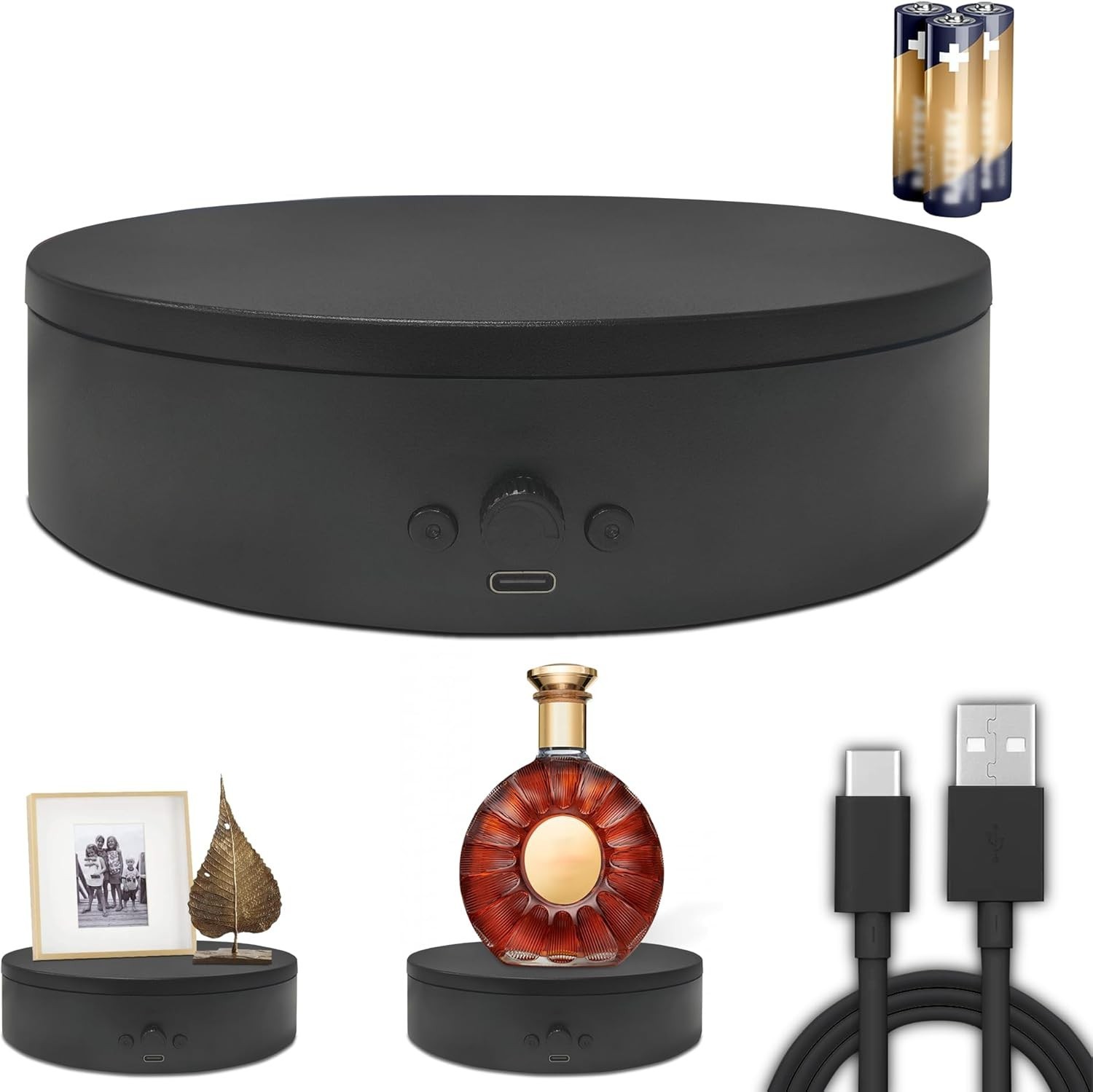 Rotating Display Stand Switch Direction Spinning Platform Adjustable Speed