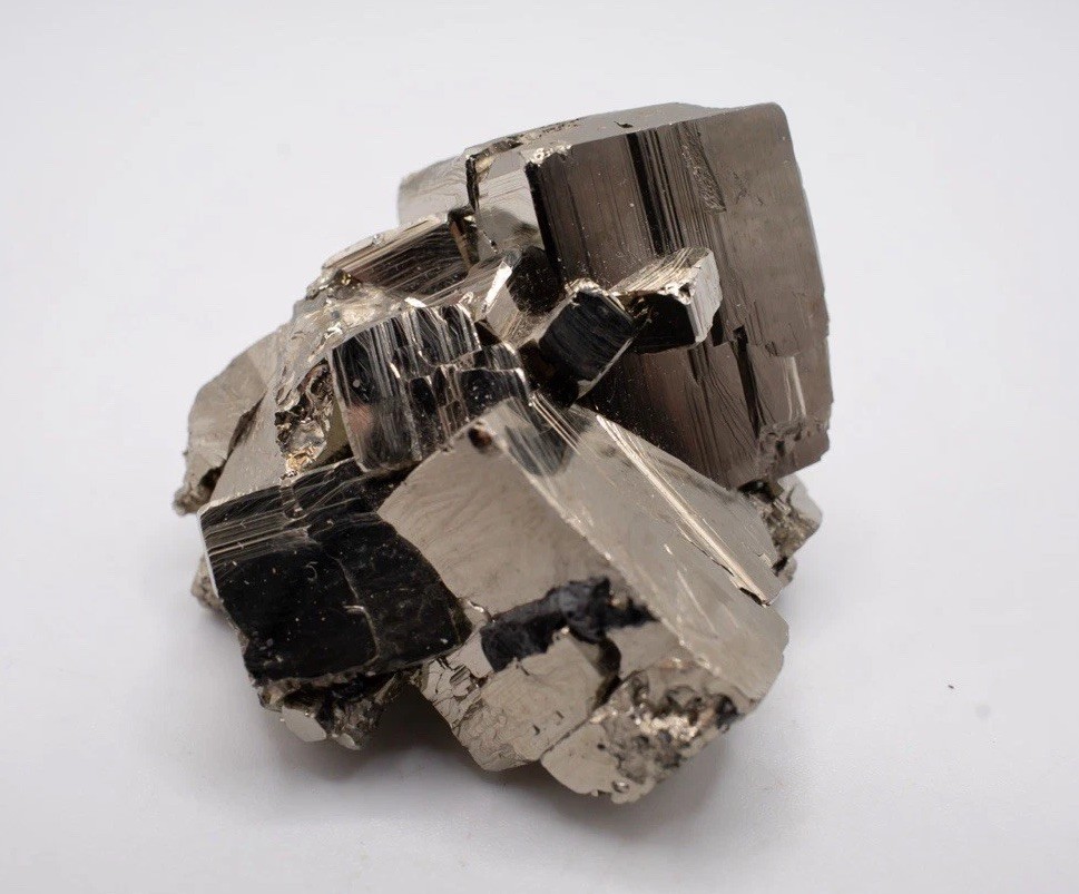 Peruvian Pyrite Cube Cluster – Sharp Cubic Crystals – Display Specimen
