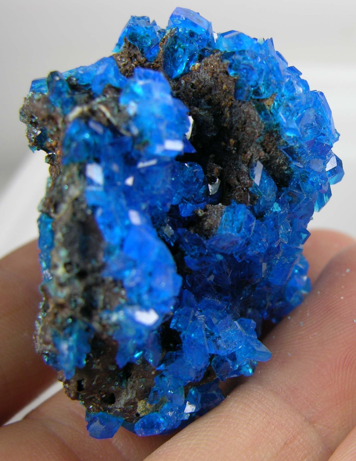 #4 1 1/2 in Poland Lab Grown Raw Chalcanthite Crystal Cluster Specimen 39mm