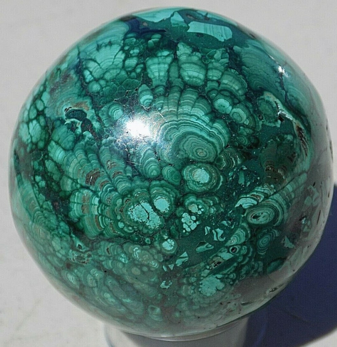 MALACHITE MARBLE HANDMADE SPHERE CONGO SPECIMEN 56mm 2 3/16” 8482