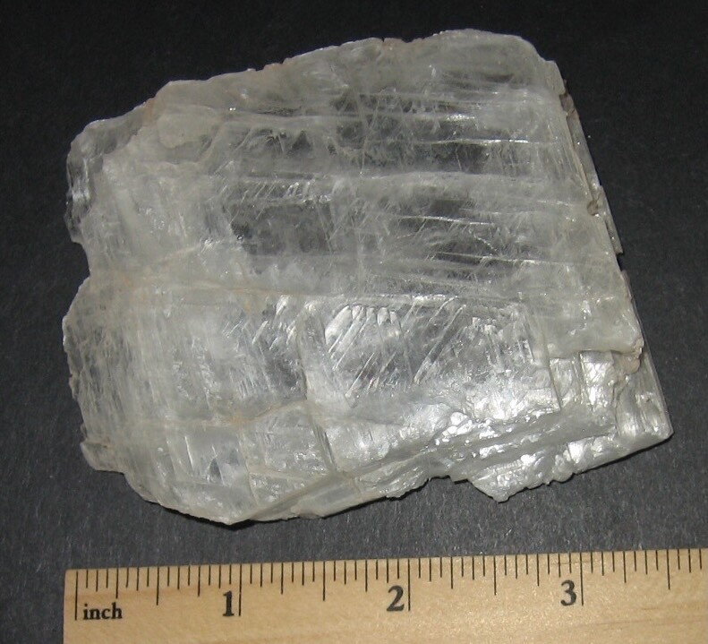 3.3″ x 2.5″ NATURAL ROUGH CLEAR SELENITE CRYSTAL MINERAL FROM UTAH USA 171.9g *3