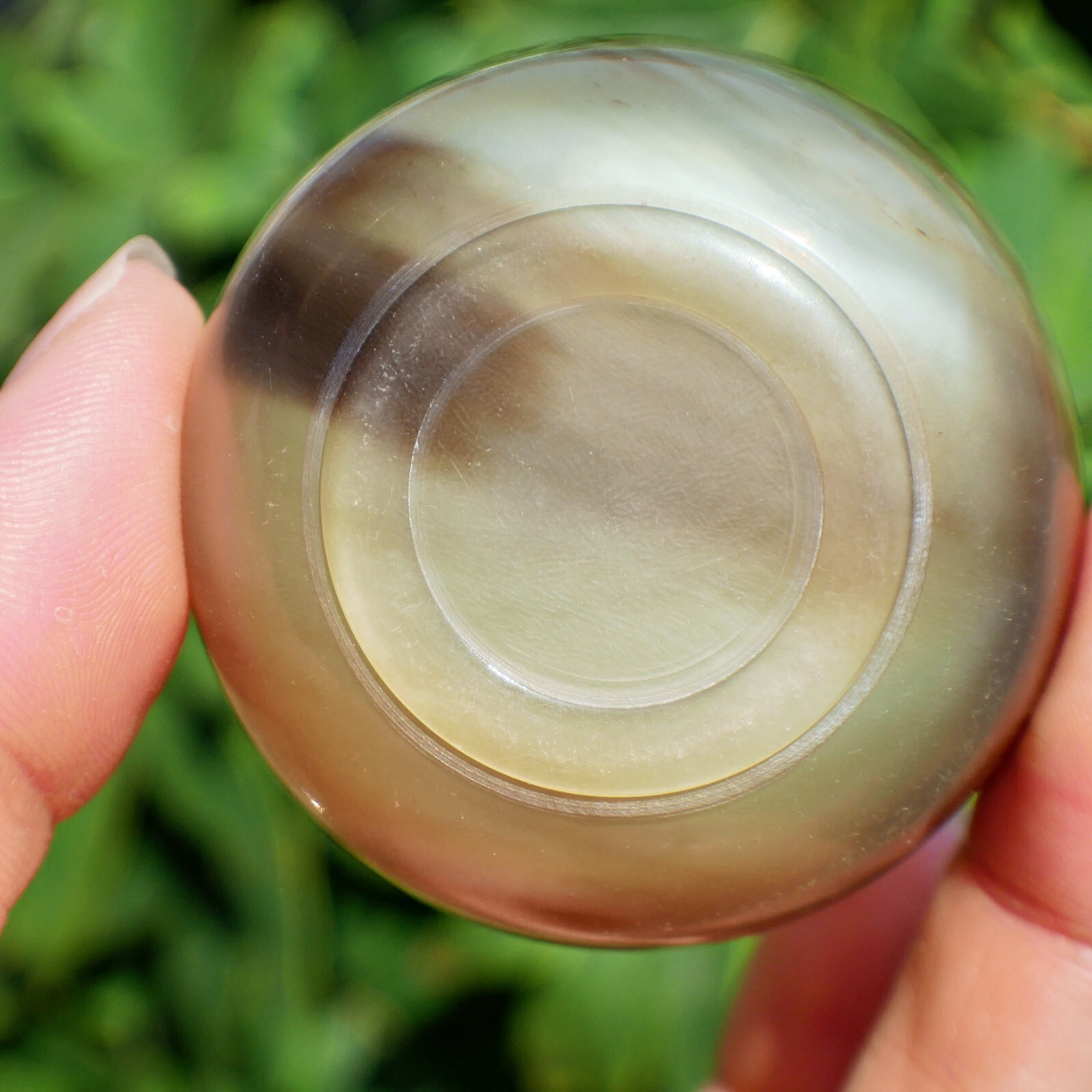 Natural Ox Horn Bowl Gemstone Crystal Quartz Dish Healing Sacral Chakra Reiki 1p