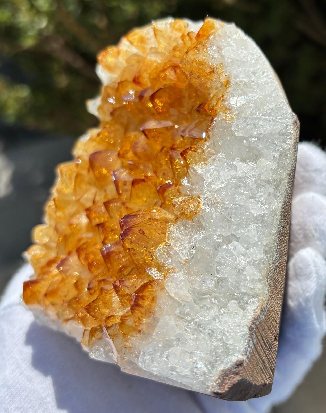 USA SALE 5.3LB LOT 3 CITRINE FREE STANDING SPECIMEN TREATED AMETHYST GOLD GOLDEN